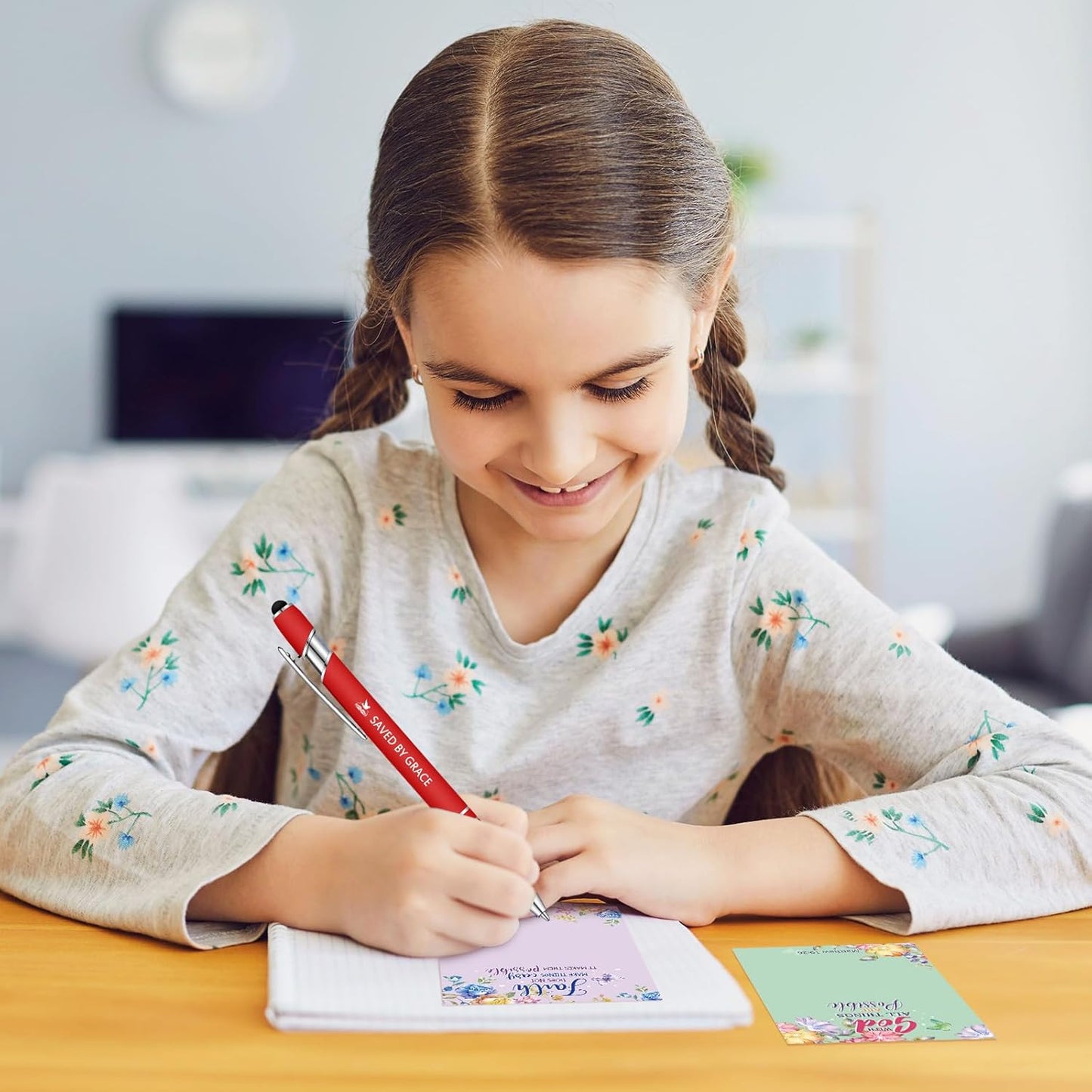 Geyee 24 Pcs Religious Sticky Notes with Bible Verse Pens Fun Notepads for Adults Coworkers Nurse 3 x 4 Inch to Do List Notepads with Sayings Pen for Lab Week Gifts Teacher Office Supplies