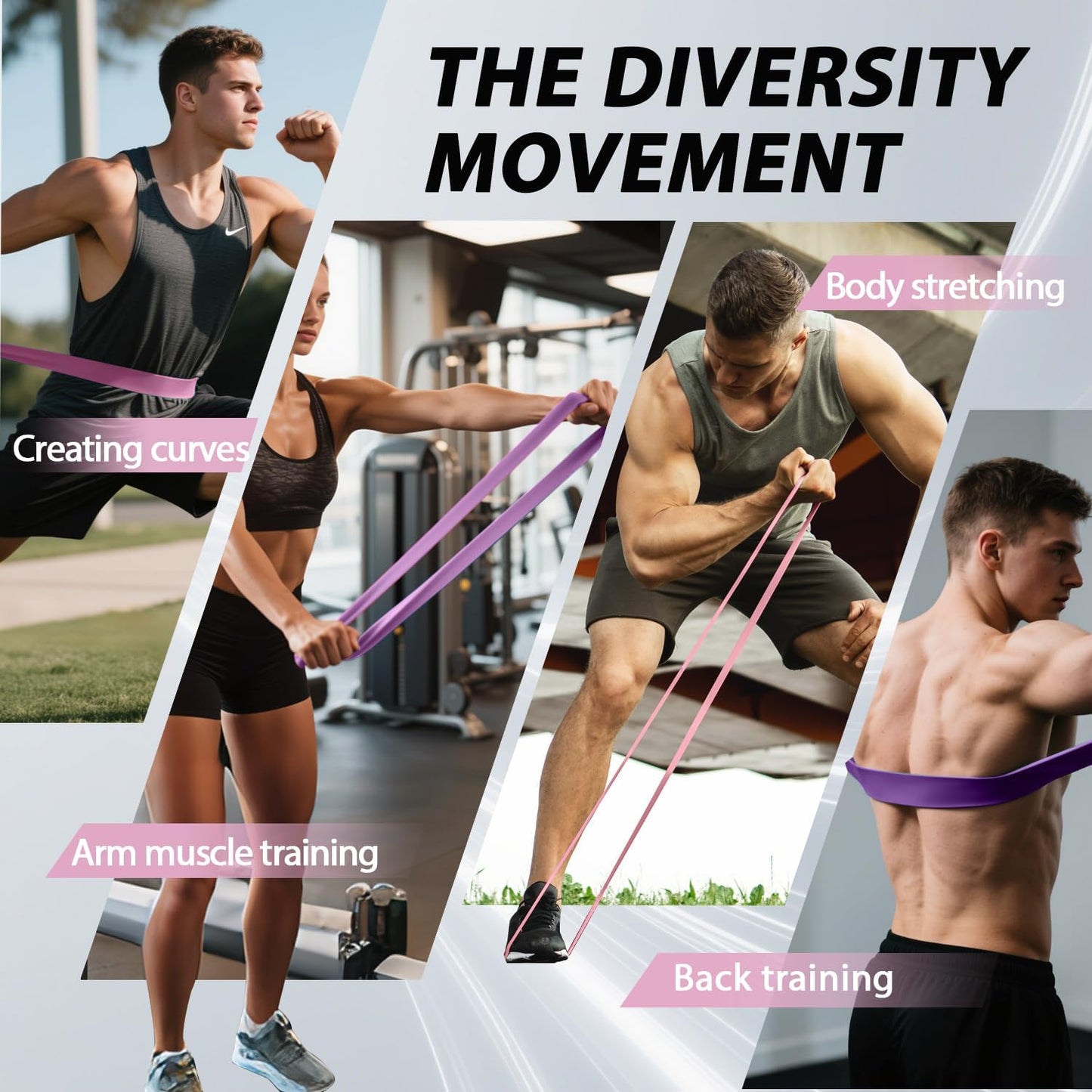 LEEKEY Resistance Bands, Exercise Bands with Handles,Pull Up Assist Bands - Band Set with Door Anchor - Bands for Working Out,Band for Men and Women Fitness Training,Home Workouts