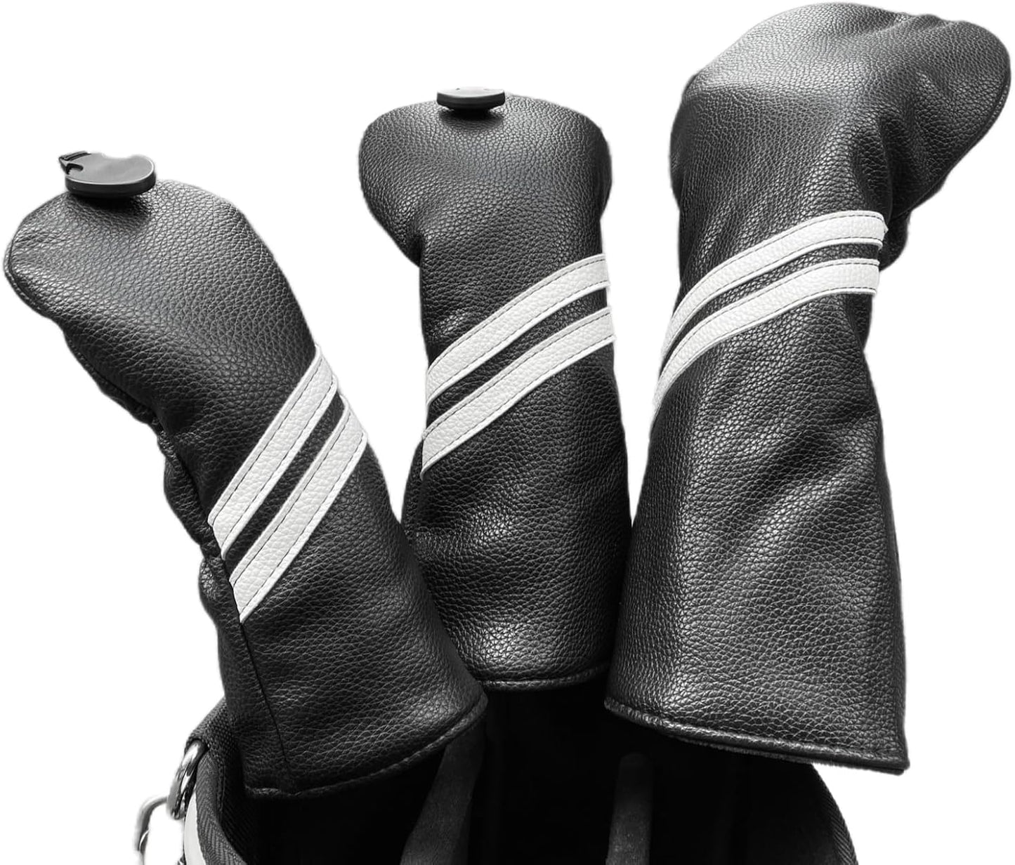 Golf Club Covers Headcovers Set for Driver and Woods Soft Faux Leather Golf Accessories for Men Women Golfer Gifts Set Golf Club Protective Case 1 3 5 H or Set for 1 3 5 Woods