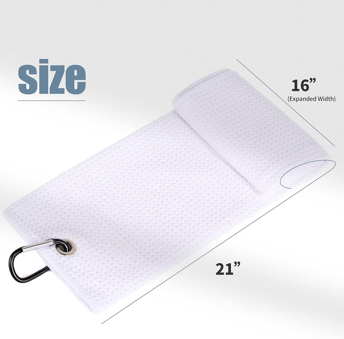 Mile High Life Golf Towels - Microfiber Waffle Pattern Tri-fold, Brush Tool Kit with Club Groove Cleaner with Retractable Cord and Clip, for Men Women, Golf Gift