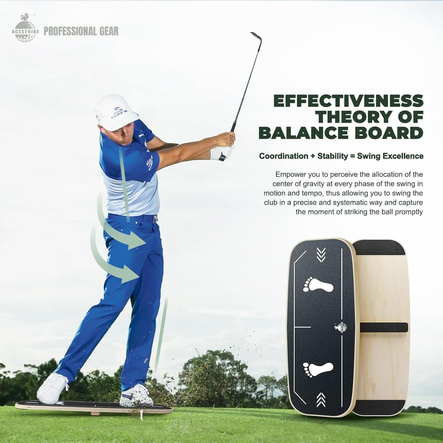 Golf Pressure Plate, Gravity Transfer Board Training Aid to Weight Shift Golf Training Aid for Indoor Practice, Golf Swing Speed Trainer for Beginners Correct Swing Sequence Tempo