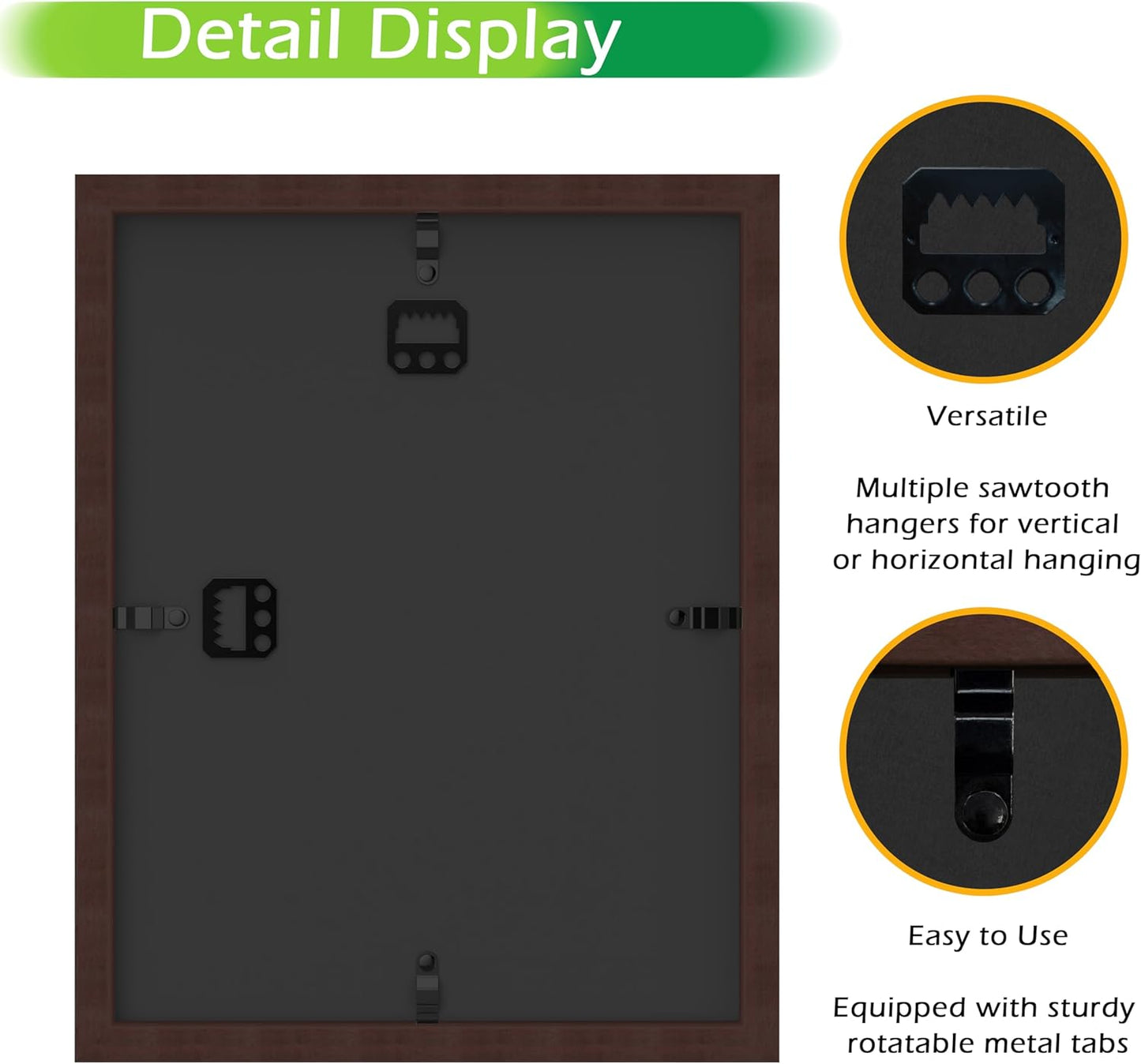 FrameWorks Mahogany Wooden Shadow Box Frame - 8.5' x 11' Display Case with Soft Felt Back, Tempered Glass, White Ball Push Pins