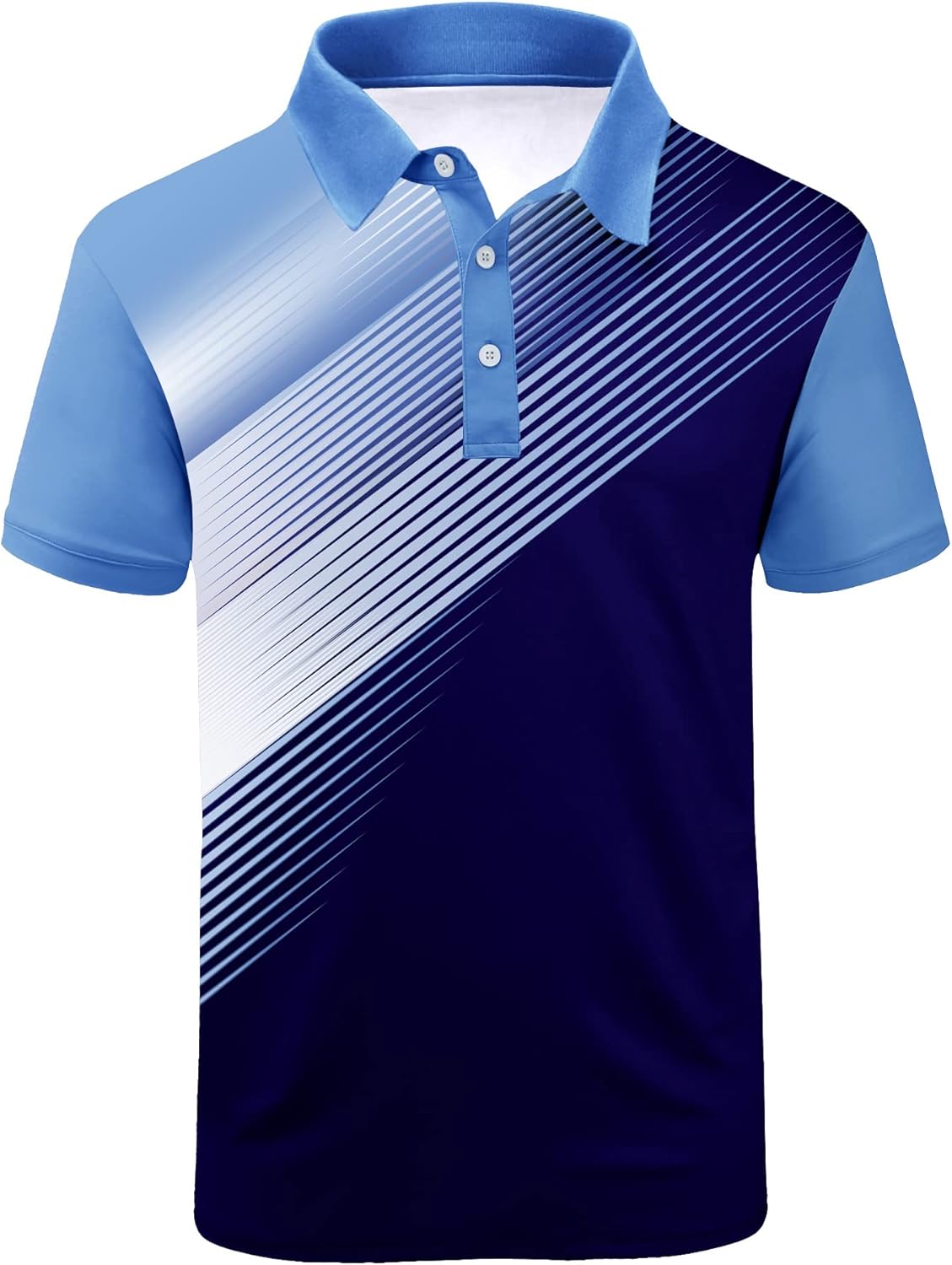 SCODI Mens Golf Shirt Moisture Wicking Performance Sport Short Sleeve Print Golf Polo Shirts for Men