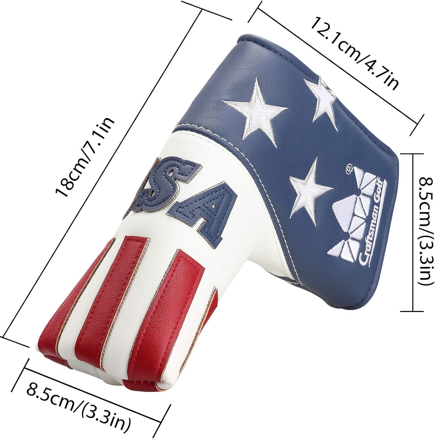 CRAFTSMAN GOLF USA America Mallet Blade Putter Cover Headcover for Scotty Cameron Odyssey LAB