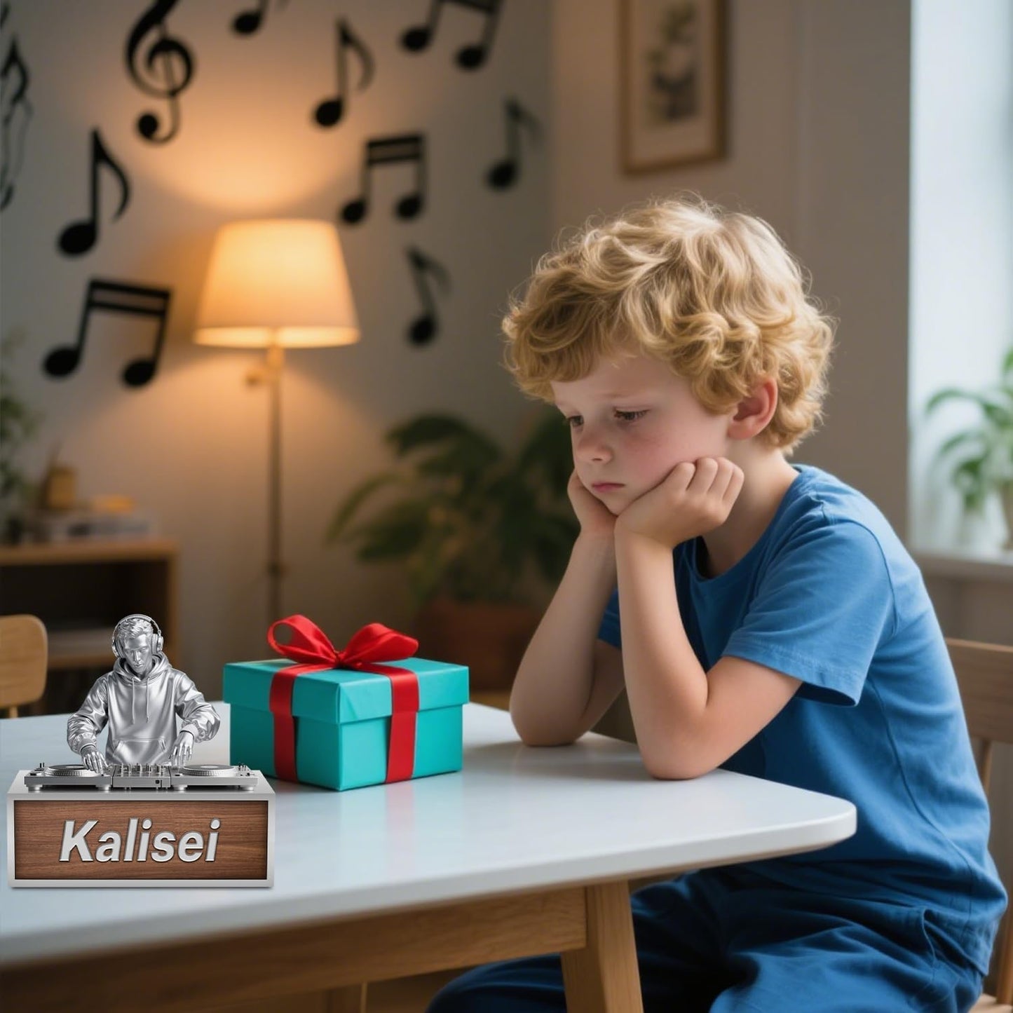 Personalized DJ Desk Ornament Music Studio Desk Name Plate Custom Name DJ Singer Figurine Trinket Musician Playing Discs Sign Music Lovers Acrylic Plaque Gift for Men Women