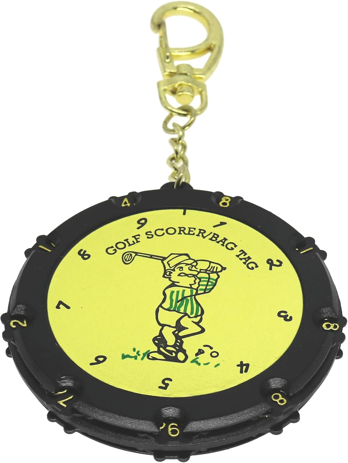 Golf Score Counter 18 Holes Golf Score Stroke Shot Counter Keeper Round Scoring Tag with Clip Keychain