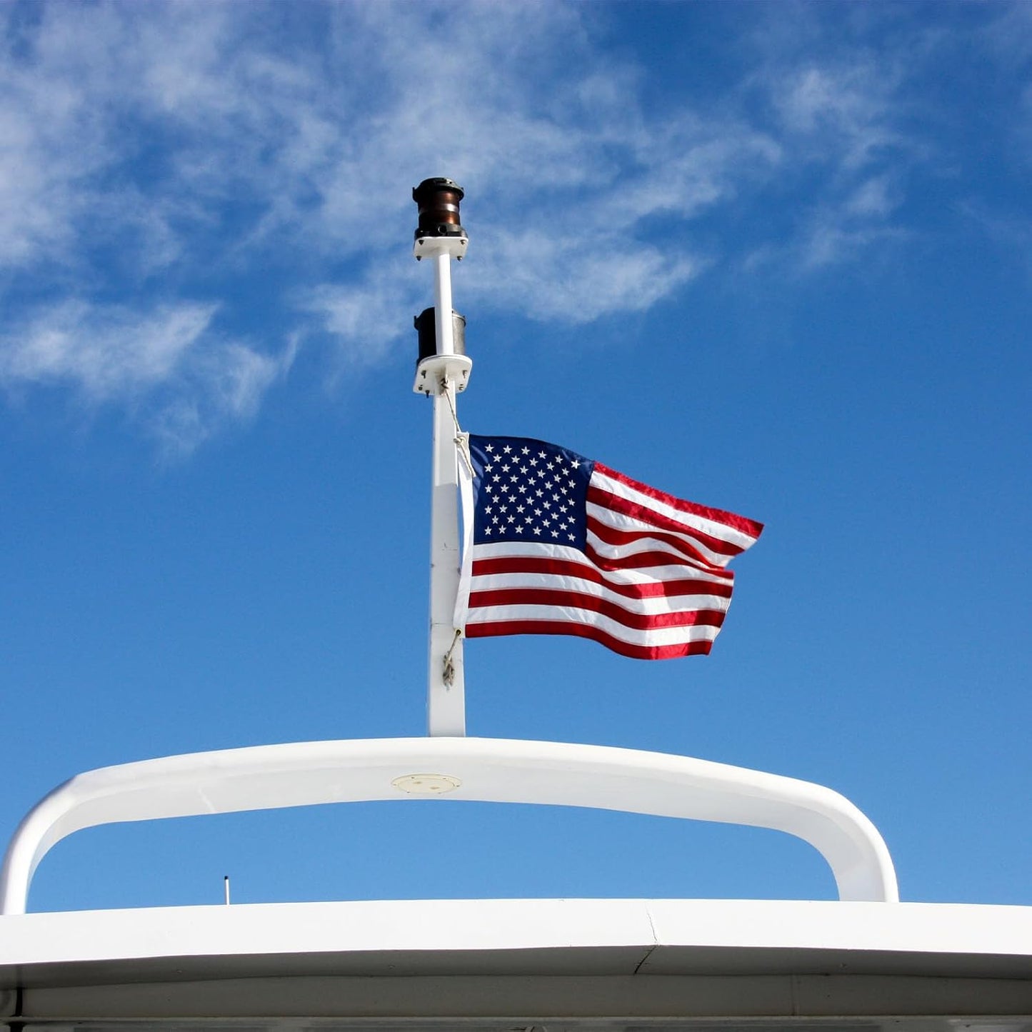 JRED Small American Flag Boat Flag 16x24 US Flags for Outside Heavy Duty Outdoor Embroidered Stars 2 Brass Grommets for Marine UTV