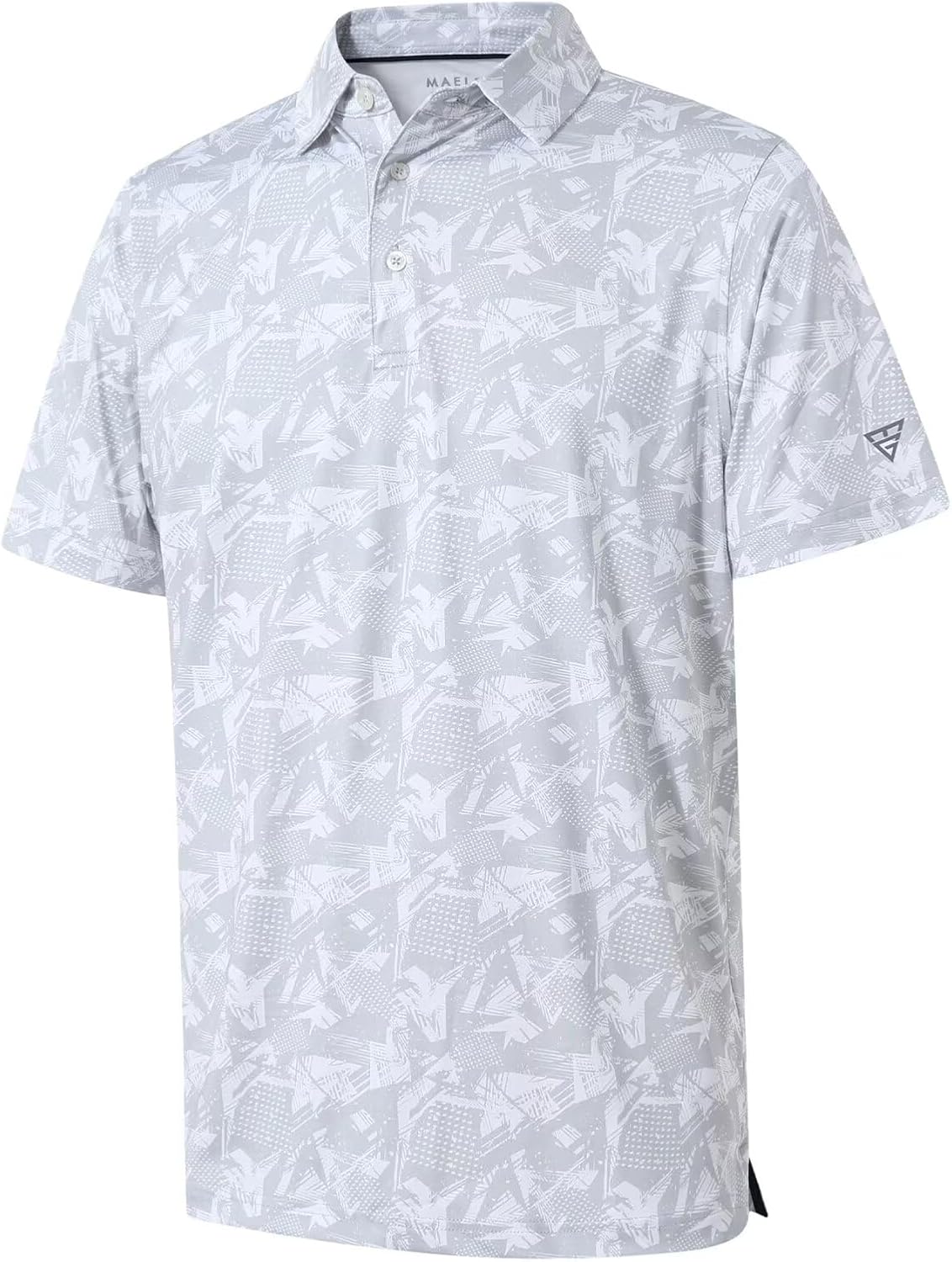 Golf Shirts for Men Dry Fit Short Sleeve Print Performance Moisture Wicking Polo Shirt