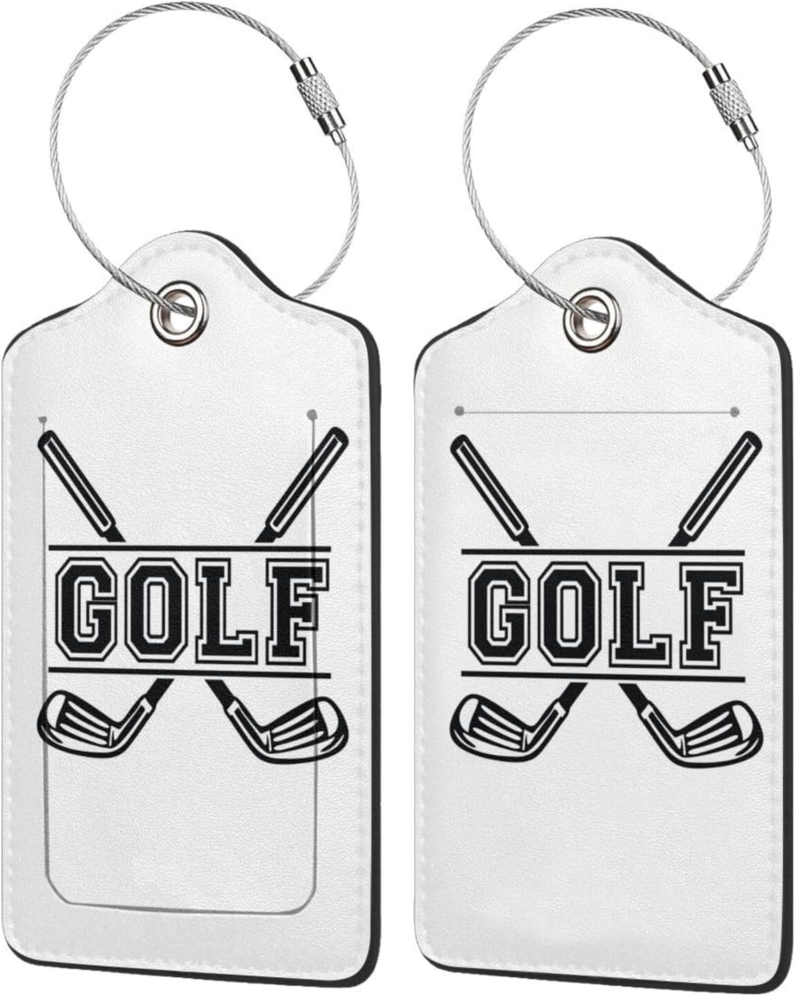 2 Pcs Golf Club Labels Luggage Tags for Suitcases, Golfer Decorations Tags Birthday Gifts for Men Women, Personalized Outdoor Travel Sport Gift
