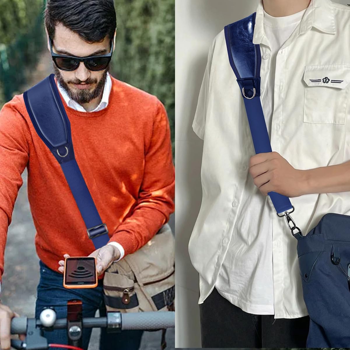 ZINZ Fixed Pad Bag Strap 60 inch Belt with Cushion Breathable Pad,Durable Strap with Double Adjustable Buckle and Metal Hooks