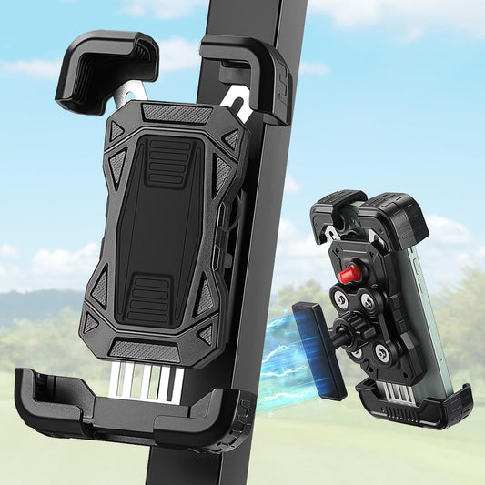 KEMIMOTO Golf Cart Phone Holder, Magnetic Tractor Phone Holder Mount Compatible with EZGO Club Car, Golf Cart Phone Caddy for iPhone/Galaxy/Google Pixel, 360° Rotatable with Vibration Dampening