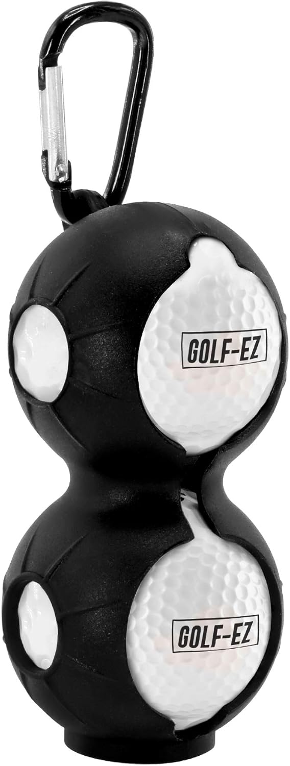 Golf Ball Holder & Golf Tee Holder | Grab-n-Go Design (Holds 2 Balls / 7 Tees)