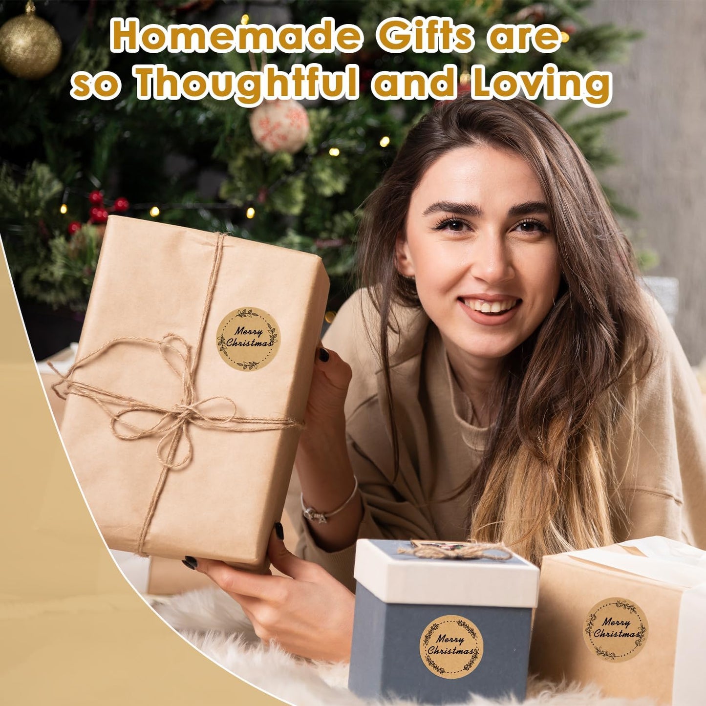 500pcs Canning Stickers Jam and Jelly Jar Labels, Gift Tags 4 Different Wreath Designs, All-Purpose Labels for Mason Jars/Bottle/Name Tags and More(2" Round)