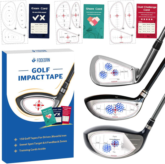 Golf Impact Tape – 2025 Innovative Training & Battle Golf Edition – Club Face Stickers for Drivers, Irons & Woods – Instant Swing Feedback, Interactive Practice,Great Golf Gift for Men & Dads