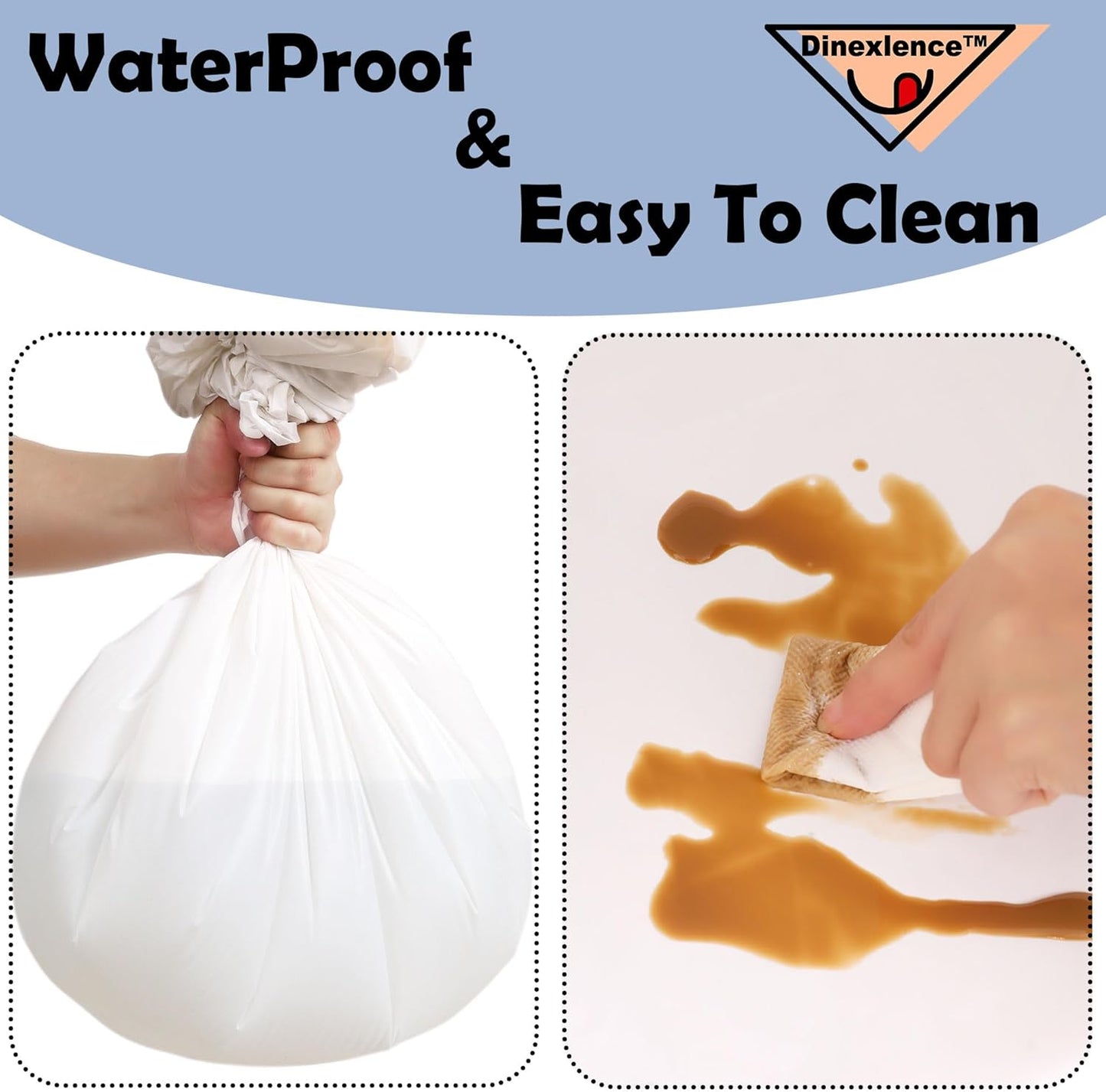 2 Pack White Premium Plastic Tablecloth Round 84 Inches Reusable Snowy White Decorative Table Cover for Dining, Wedding, Party, Indoor and Outdoor use