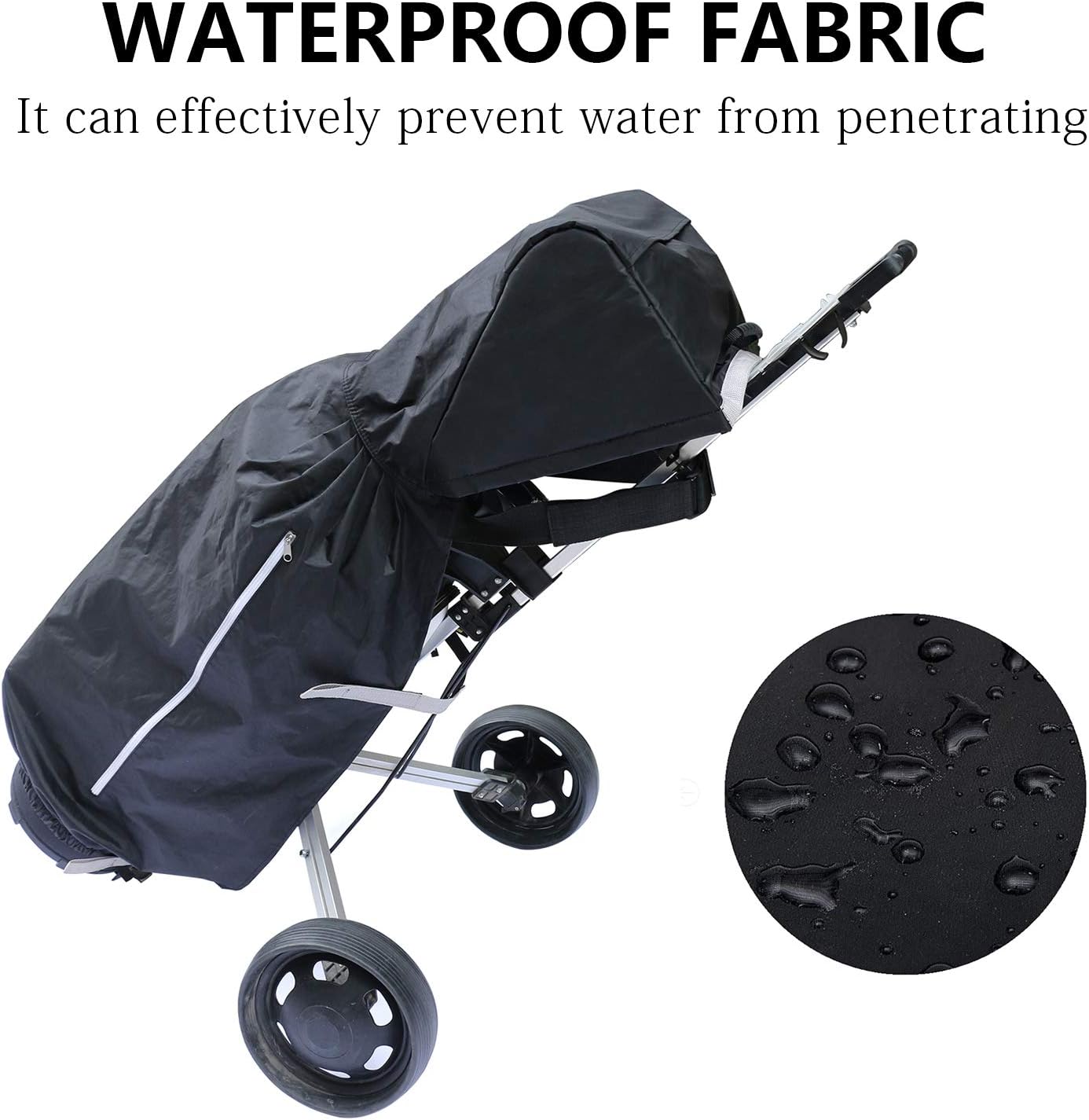 Golf Bag Rain Protection Cover for Golf Push Carts