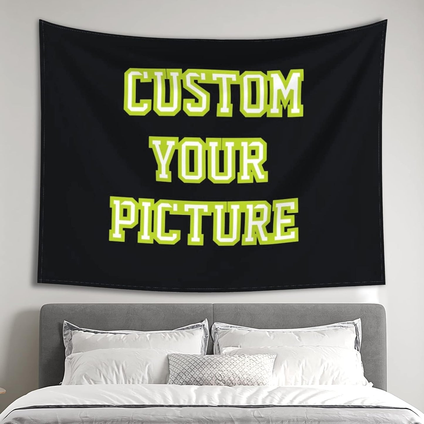 JINJUREN Custom Tapestry Upload Images Banners and Signs Customize For Bedroom 80 * 60 inch Horizontal