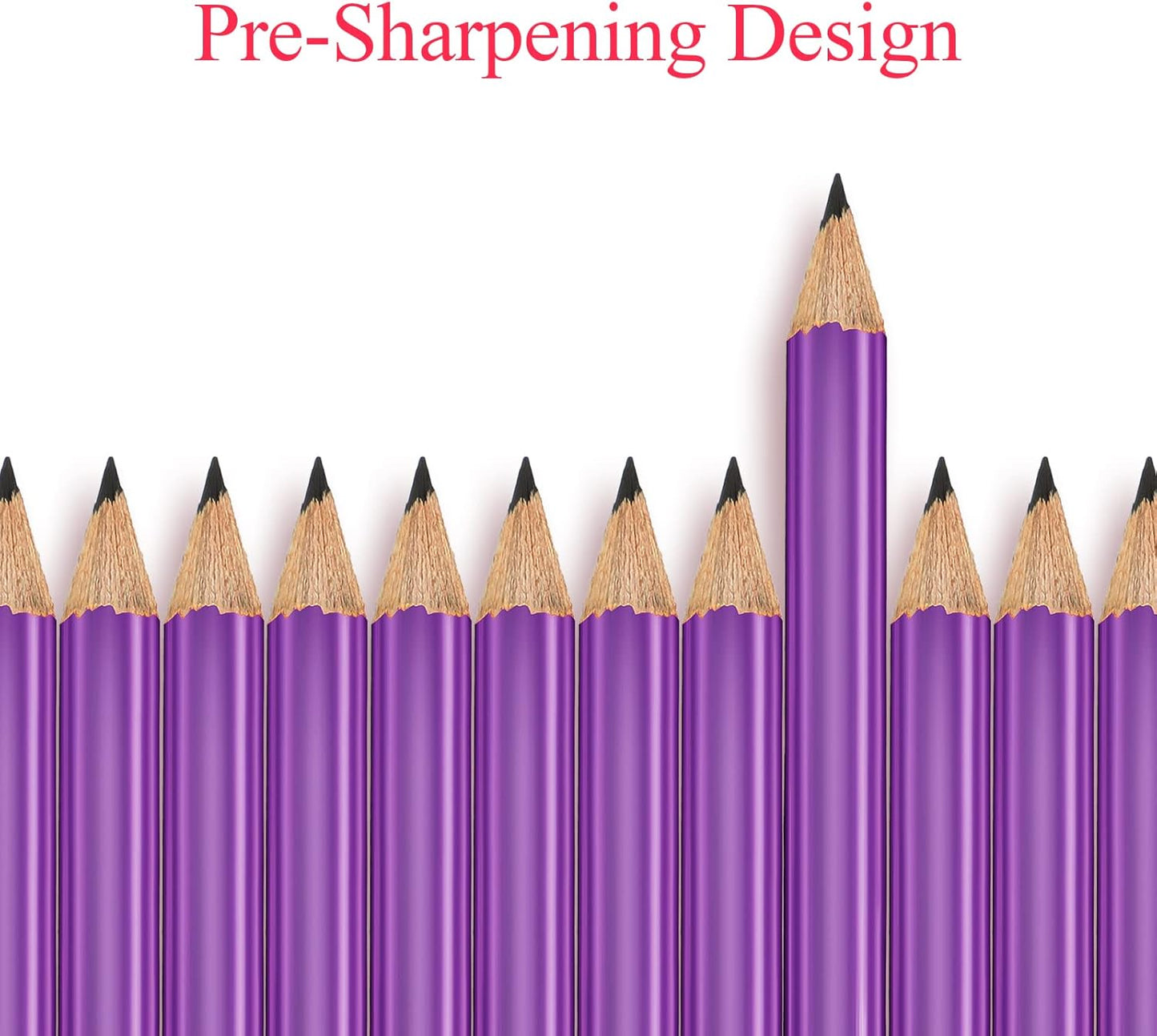 Outus 72 Pieces Golf Pencils Half Pencils with Eraser Mini Bulk Short #2 HB Pre Sharpened for Bridal Shower Wedding Office(Purple)