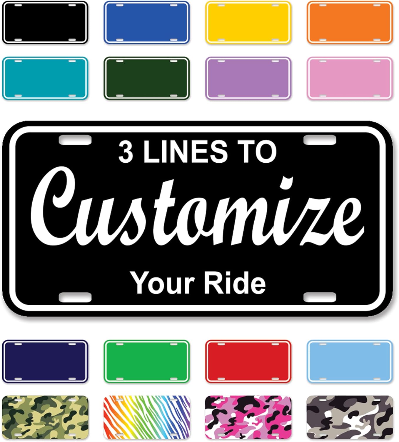 Custom Blank Novelty Aluminum Plate – Personalized 12x6 Decorative Sign – Choose Color, Font & Text – Indoor/Outdoor Use for Garage, Events & Gifts