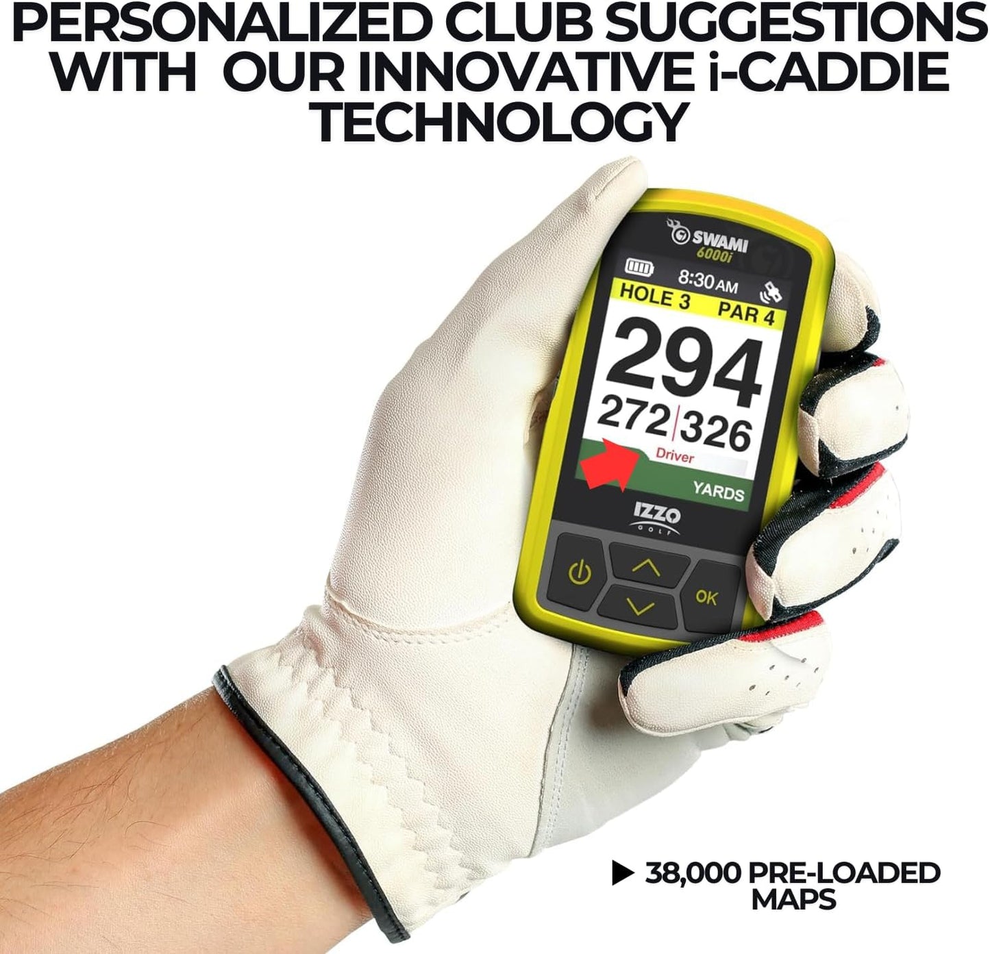 Izzo Swami Golf GPS Rangefinder - Color Display & Scorekeeper