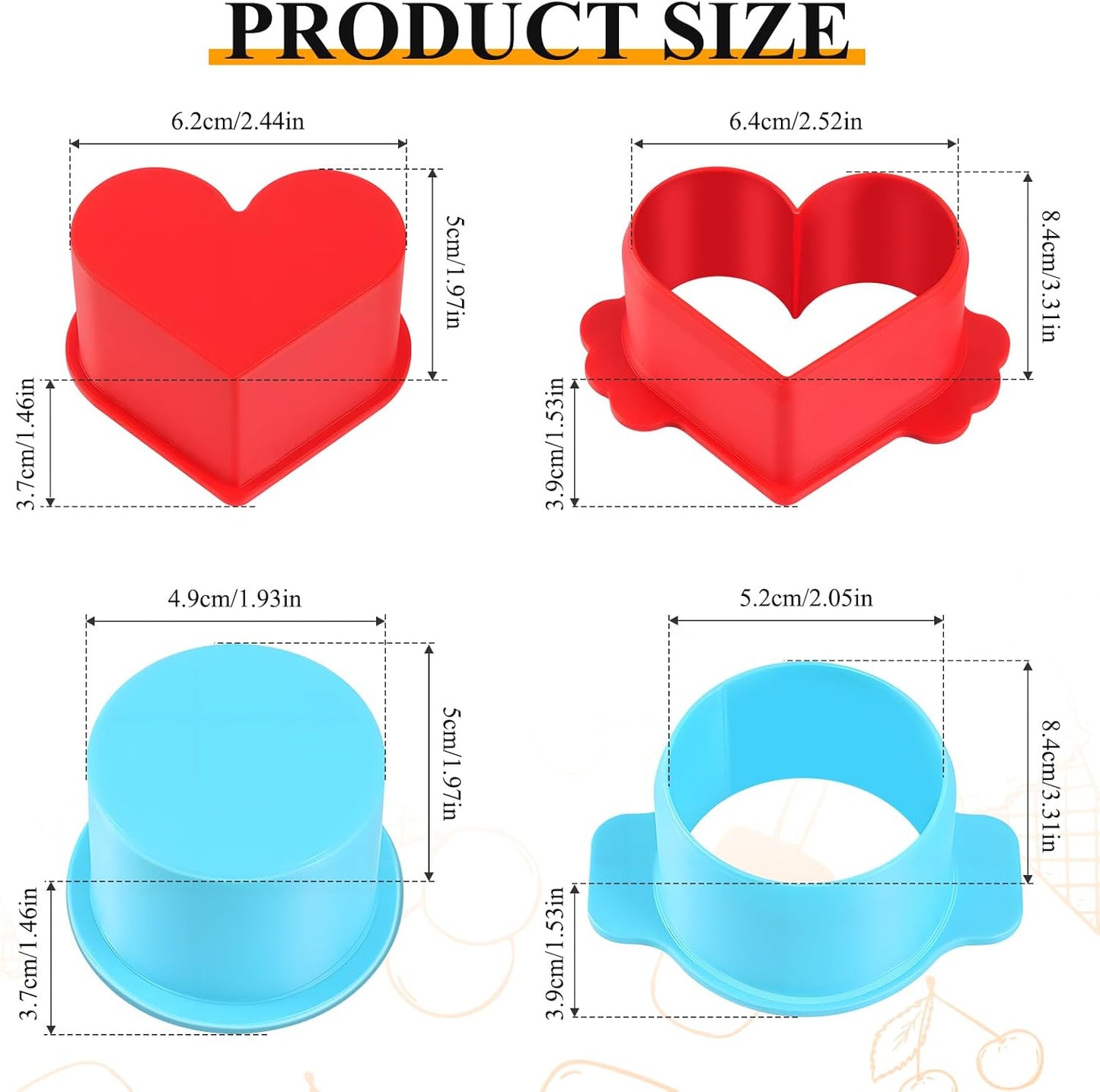 2 Pcs Heart Circle Cake Pop Molds, Round Cake Pop Molds Shapes, Cake Pop Cutter and Pusher for Home Baking,Parties, Wedding Desserts Making
