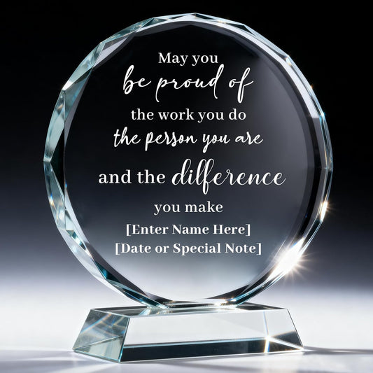 Personalized Trophy Award - Custom Crystal Awards and Trophies - Plaques Personalized Engraved - Thank You Gifts - Employee Appreciation Gifts for Cowokers, Recognition, Sports