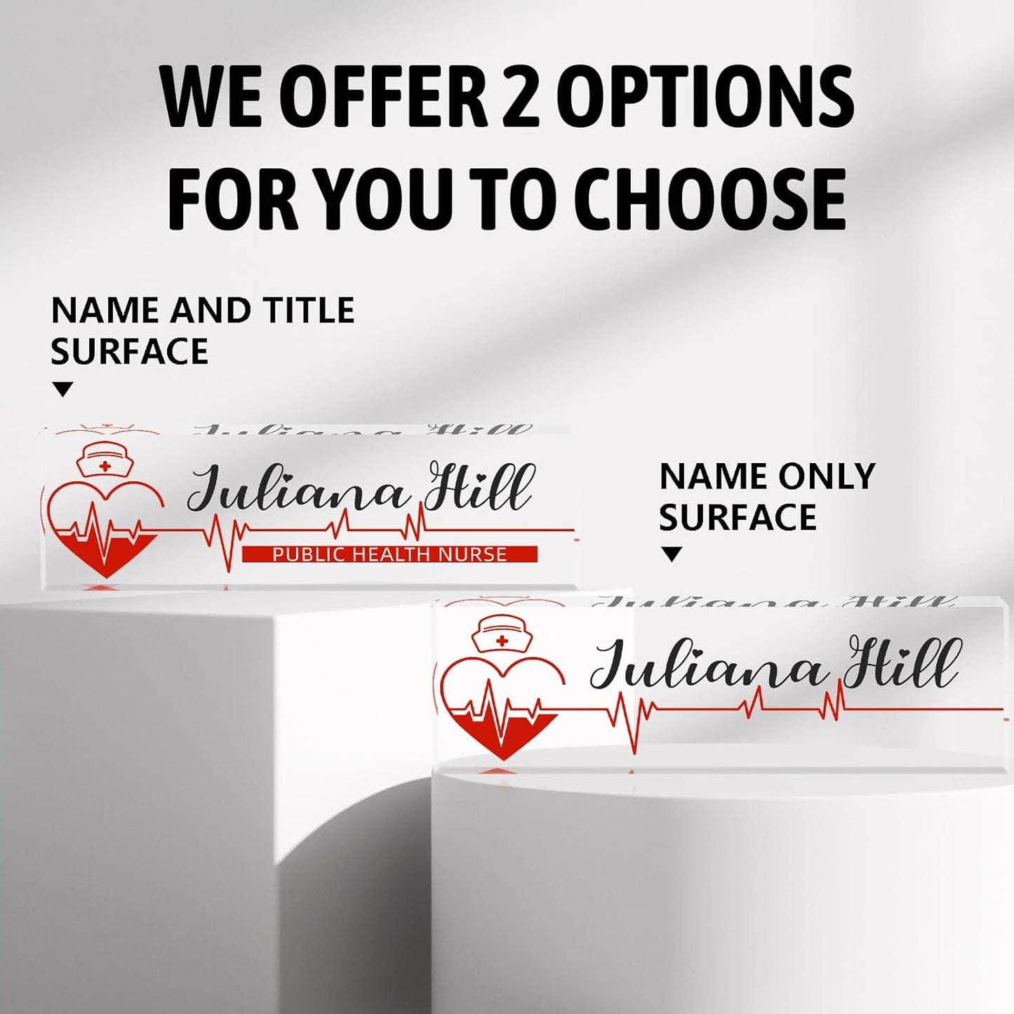 Desk Name Plate Personalized, Nurse Name Plate for Desk, Office Desk Decor for Women and Men, Employee Appreciation Gifts Office Gifts for Nurse (Nurse Funds)