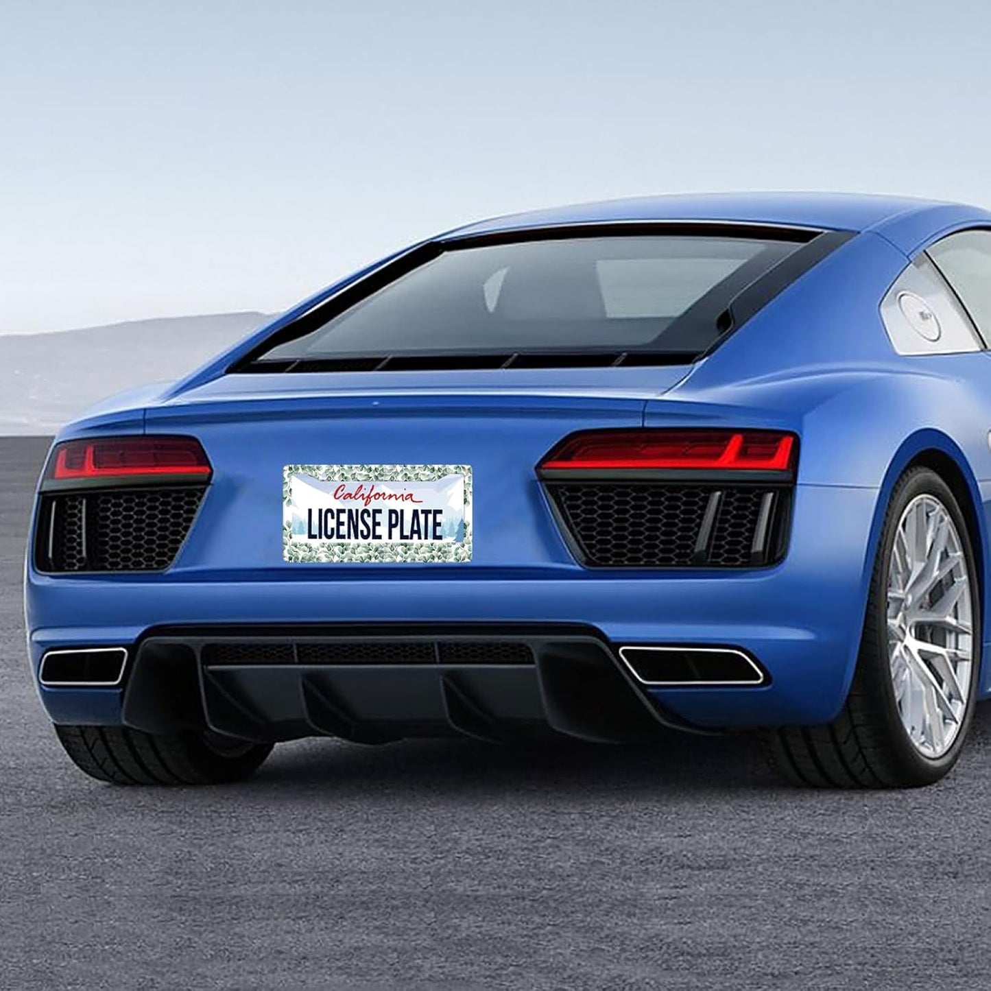 Green Leaf License Plate Frame Colorful License Plate Stainless Steel Funny License Plate Holder Personalized Leaves Car Accessory Decoration 12.3" x 6.3"for Men Women