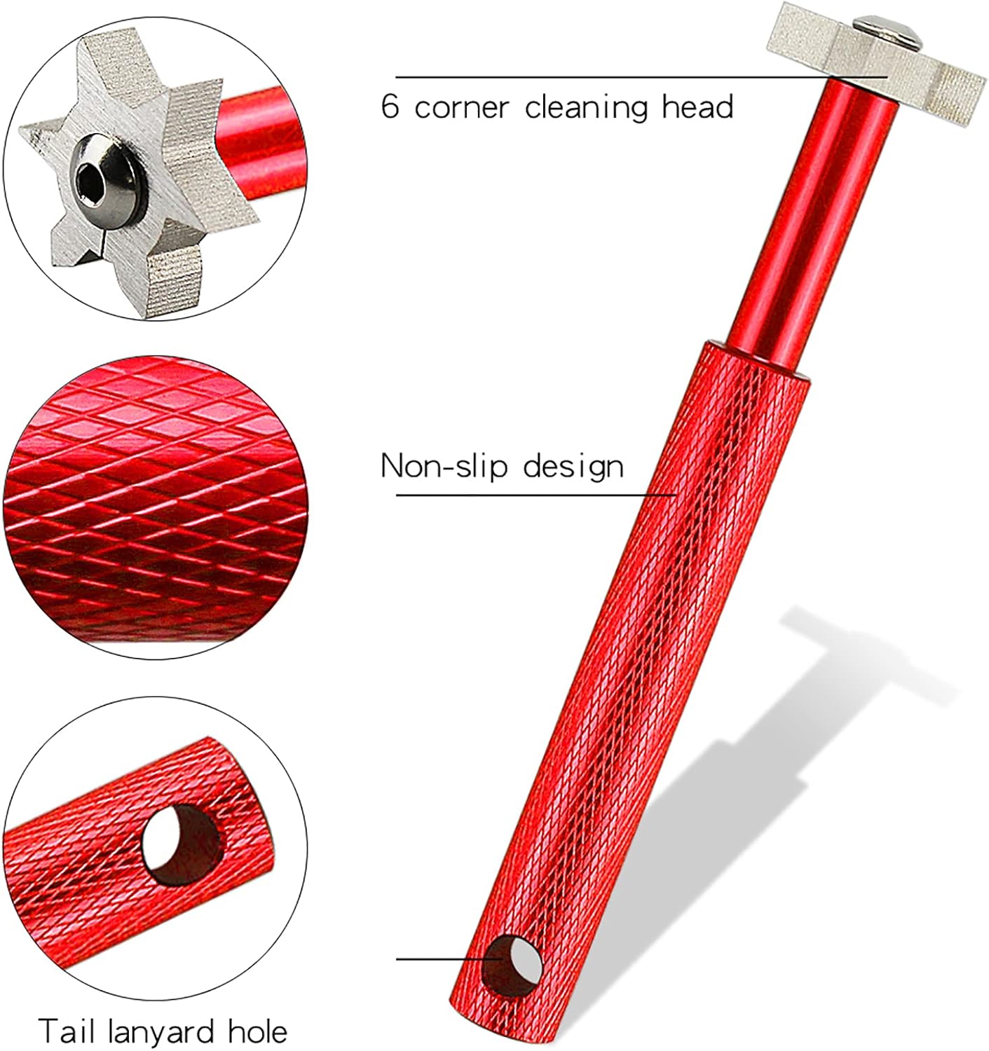 VIPMOON Golf Club Groove Sharpener Tool, Golf Brush and Groove Cleaner with Retractable Zip-line Aluminum Carabiner, Groove Sharpener Golf for Wedge & Irons, U & V-Grooves, Golf Accessories for Men