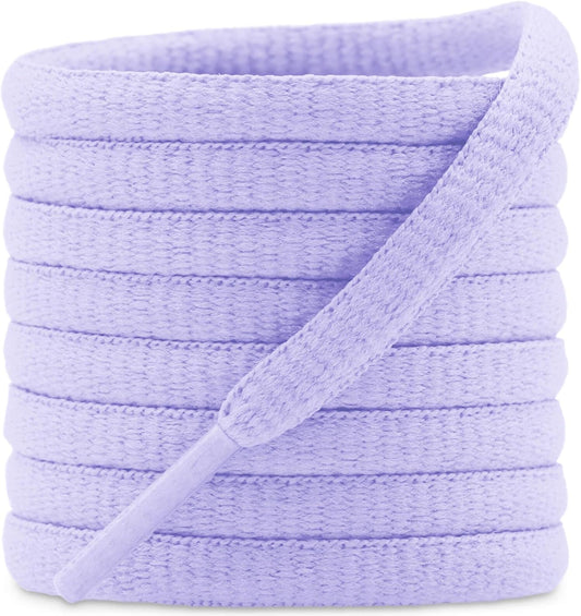 DELELE 2Pair Oval Shoes laces 42 Colors Half Round 1/4" Athletic ShoeLaces for Sport/Running Shoes Shoe Strings