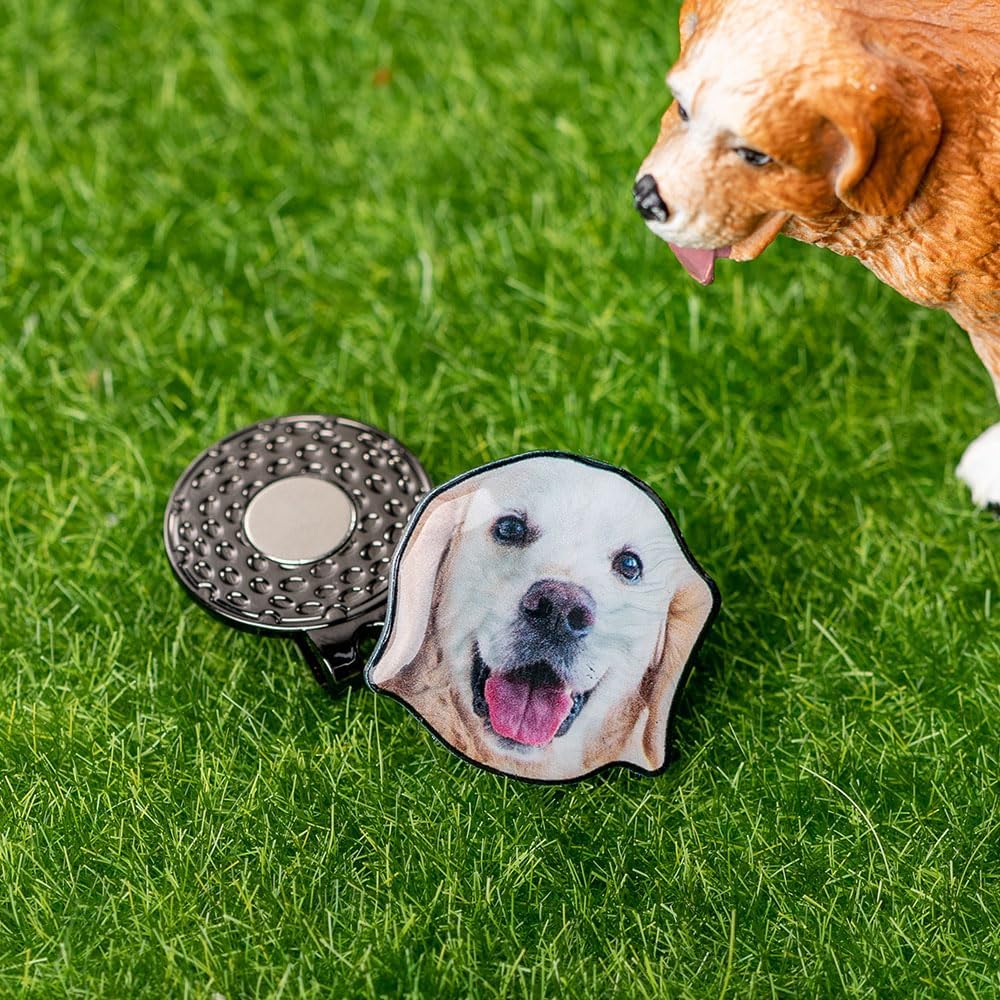 Personalized Photo Golf Ball Marker with Magnetic Hat Clip Custom Golf Ball Marker Birthday for Golf Lover