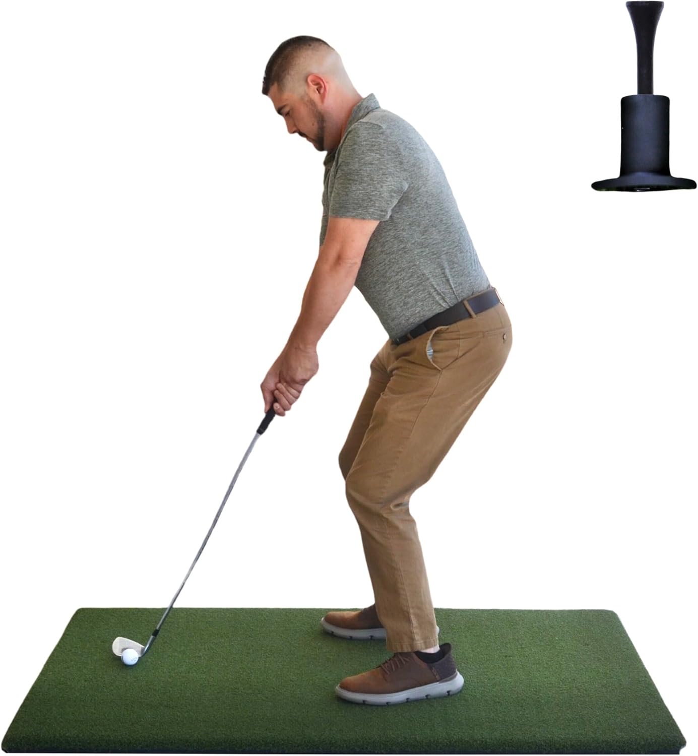 Real Feel Golf Mats The Original Country Club Elite 3'x5' Heavy Duty Commercial Practice Mat. The First Golf Mat That Takes A Real Tee and Lets You Swing Down Through,Simulator,Indoor/Outdoor