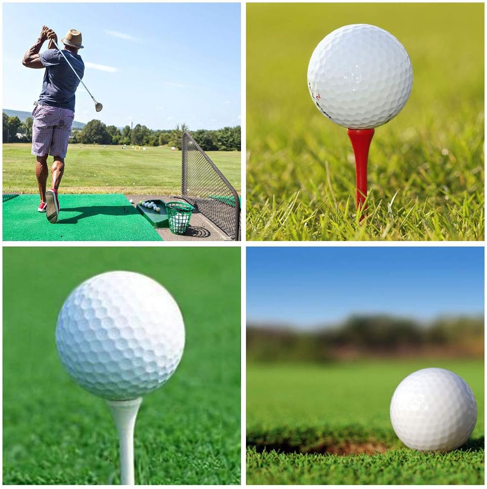 THIODOON Golf Tees Professional Natural Wood Golf Tees Pack of 100, Golfing Tees Multiple Colors Size 3-1/4 inch, 2-3/4 inch or 2-1/8 inch, Tall Golf Tees Bulk Reduce Side Spin and Friction