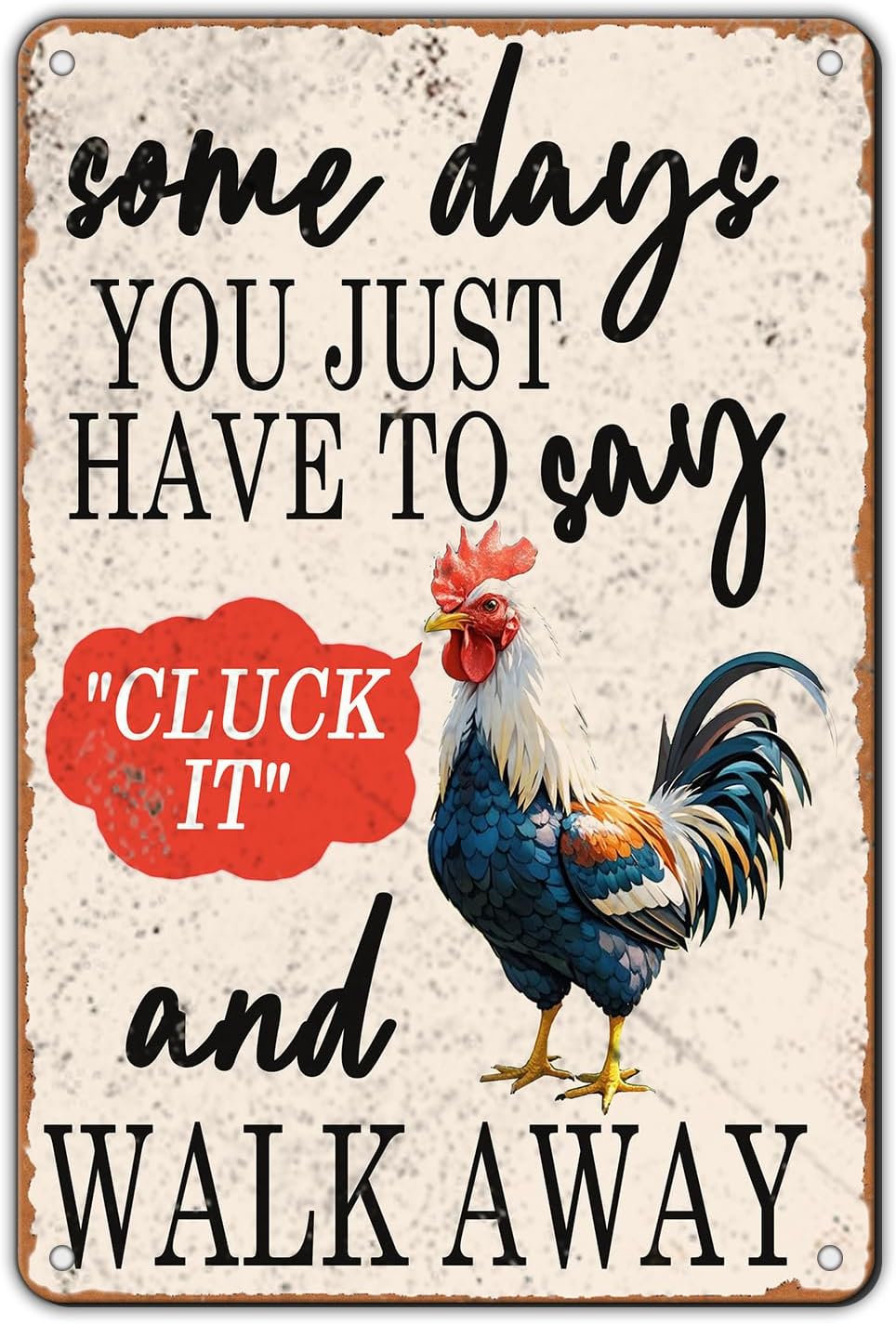 Chicken Rules Metal Tin Sign Chicken Coop Rules Iron Sign Home Decor Garage Bar Restaurant Wall Decor 12x8 Inch Funny Farm Plaque