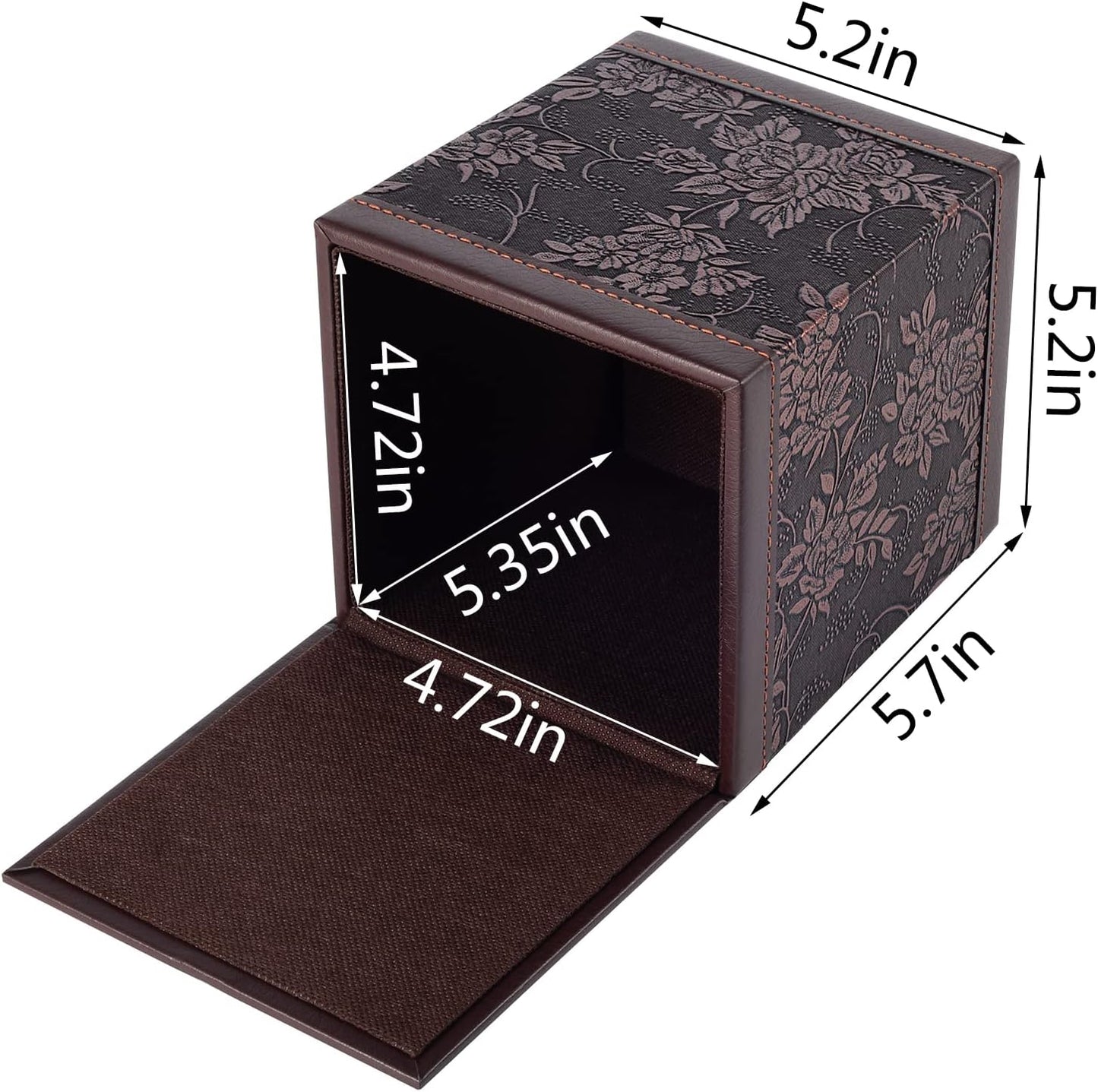 Tissue Box Cover Square,Modern Leather Tissue Box Holder for Napkin Facial Paper Organizer Bottom with Magnet Reinforcement for Home/Hotel/Restaurant/Office/car/Living Room(Retro)