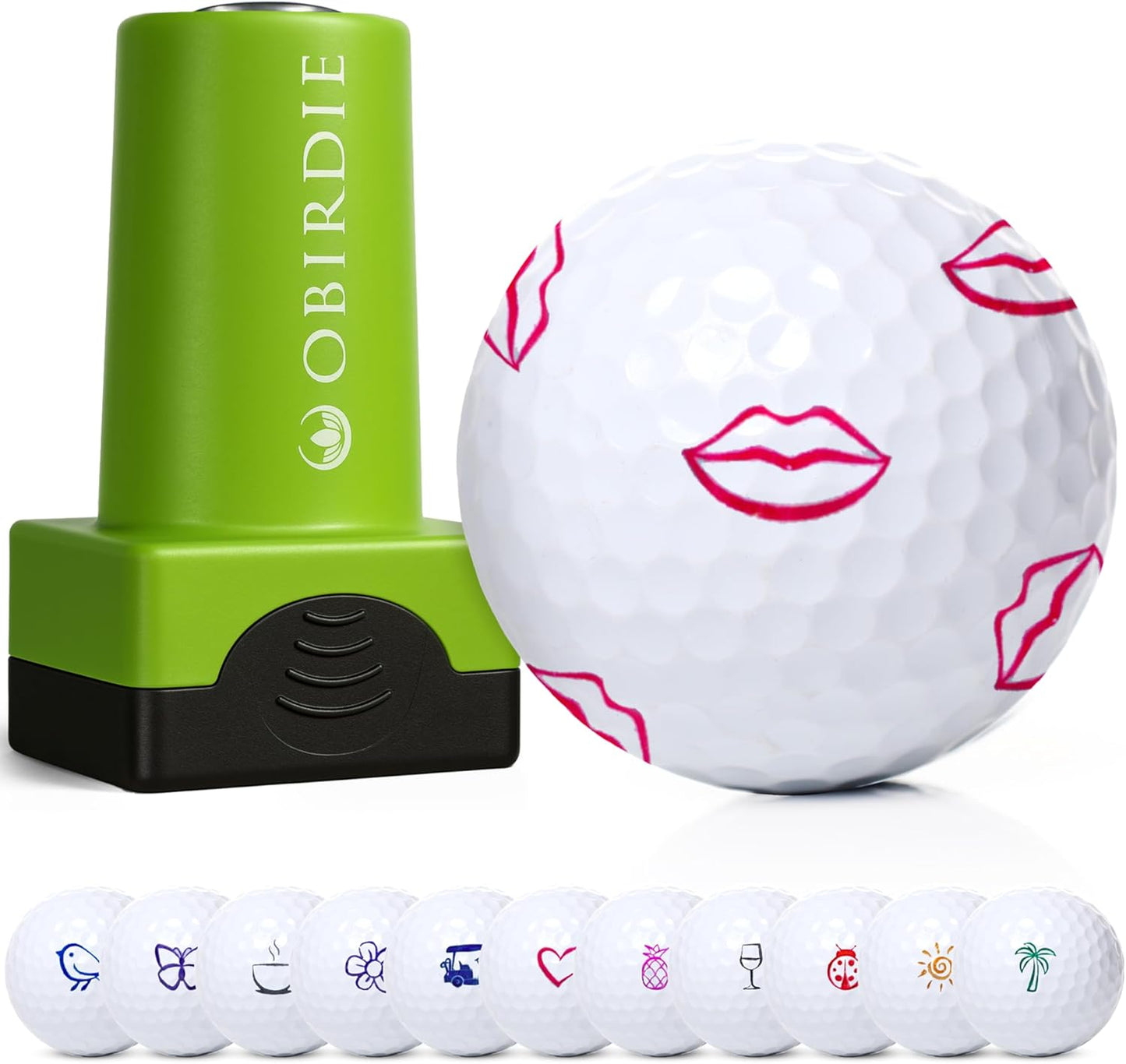 Self-Inking Golf Ball Stamp | Chic & Fun Golf Ball Stamper | Fast-Drying, Waterproof Golf Ball Marker Stamp | Reusable Golf Accessories for Women | Golfer Gifts | Golf Gadgets