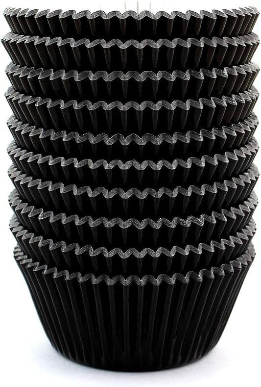 Eoonfirst Black Foil Cupcake Case Liners New Year Baking Muffin Paper Cups 200 Pcs