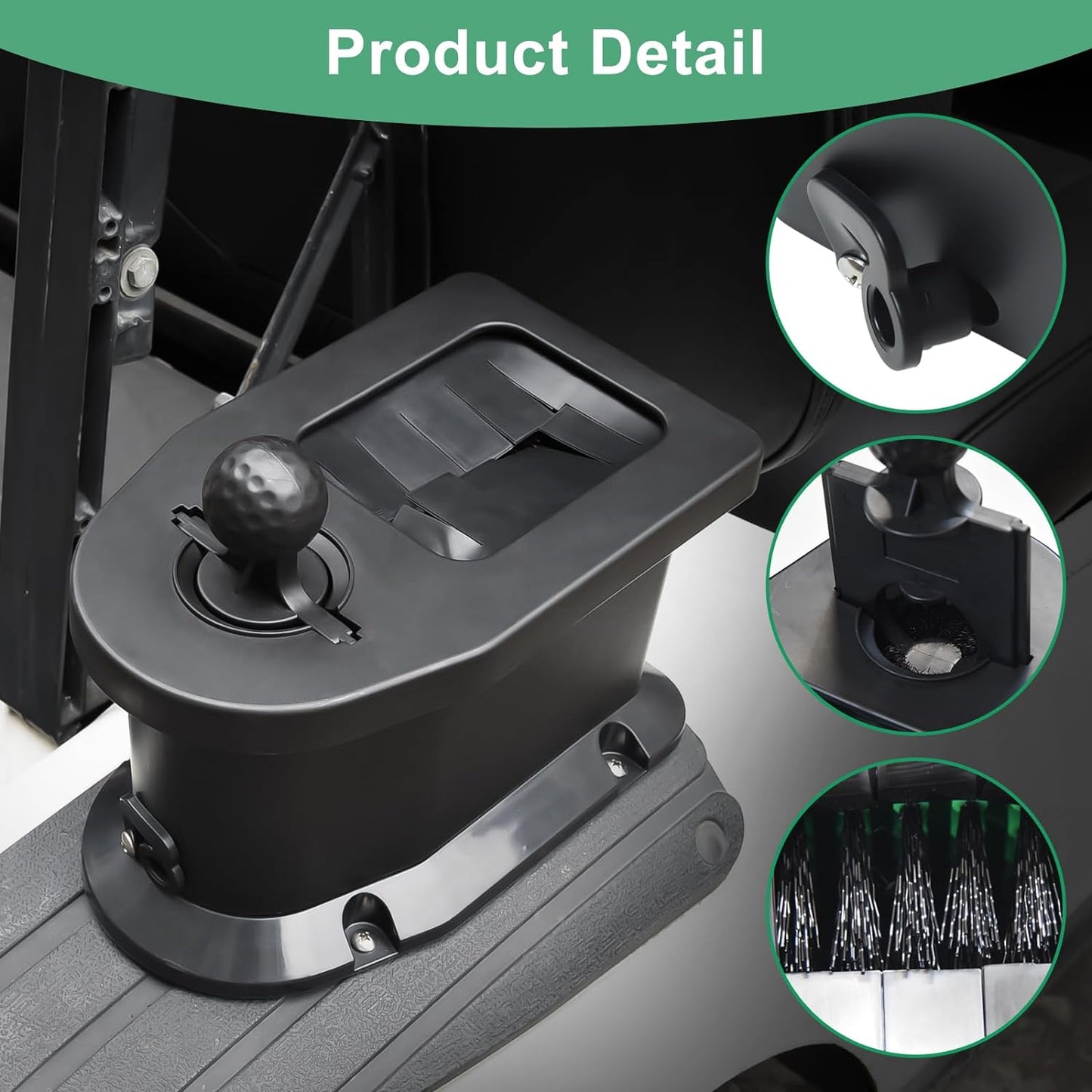 Golf Cart Ball Washer and Club Cleaner Kit for EZGO, Club Car, Yamaha, Advanced EV, Star EV, Universal & Detachable