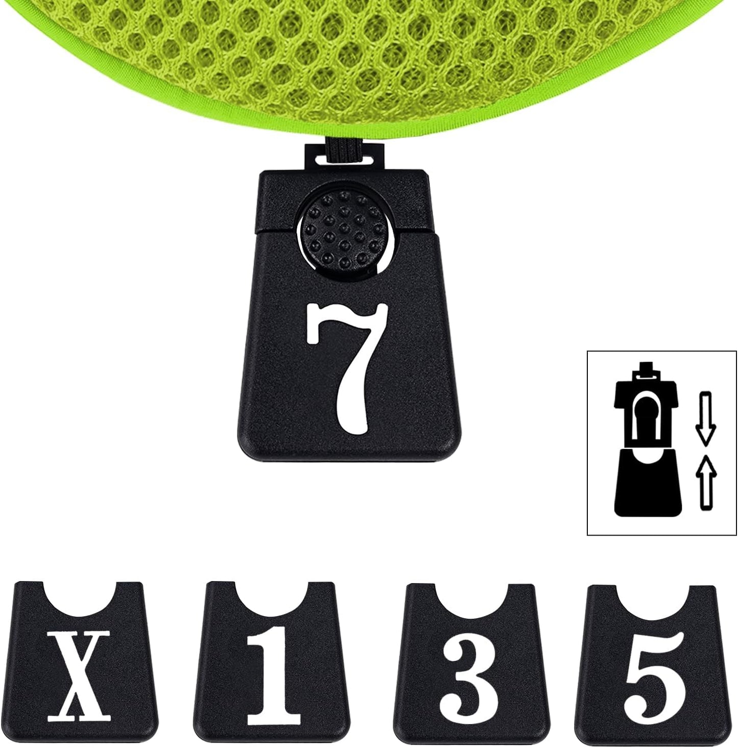 Andux 4pcs/Pack Mesh Golf 460cc Driver Fairway Wood Club Head Covers with Interchangeable No. Tags