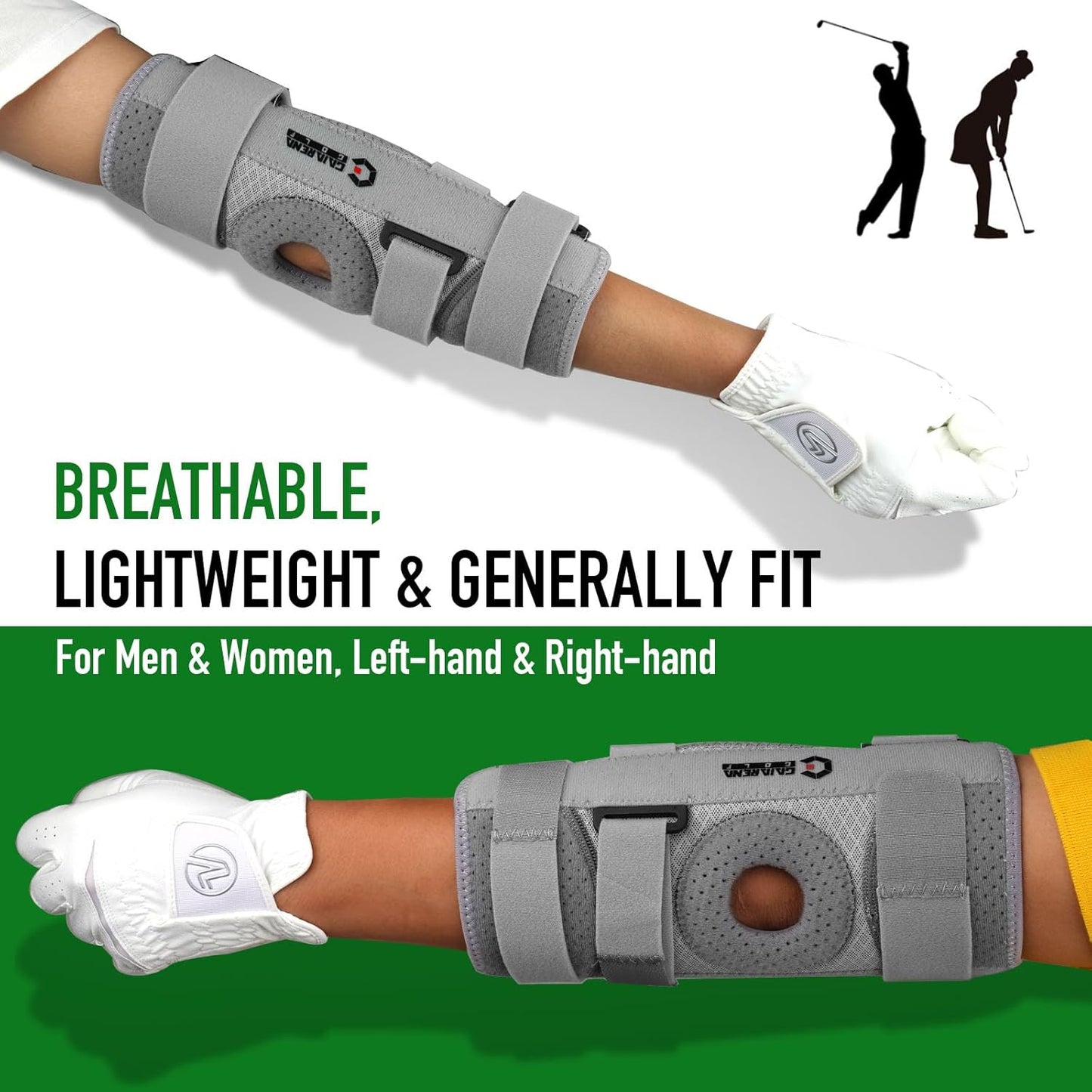 GAIARENA Golf Training Aid Straight Arm Elbow Brace Swing Trainer, Straight Away Swing Trainer Aid to Eliminate Chicken Wing Swing Golf Accessories Practice Equipment Gifts for Men Women Beginner