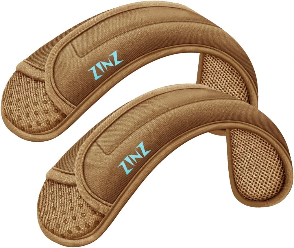 ZINZ 2-Pack Universal Shoulder Pad with Ultra thick Cushion for Bag Luggage Bag Crossbody, Plus Long & Anti-Slip & Breathable,Khaki