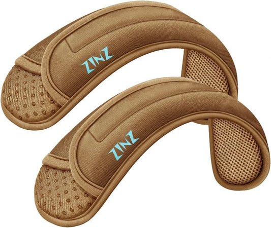 ZINZ 2-Pack Universal Shoulder Pad with Ultra thick Cushion for Bag Luggage Bag Crossbody, Plus Long & Anti-Slip & Breathable,Khaki