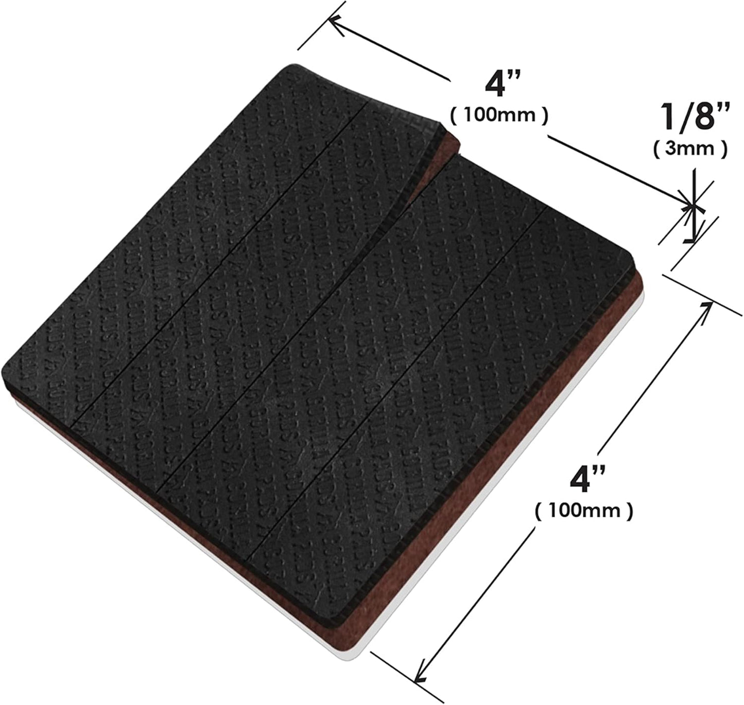 Slipstick GorillaPads Non Slip Furniture Pads/Gripper Feet Floor Protectors (Set of 8) Premium 4 Inch Pre-Scored Self Stick Rubber Stoppers for Furniture Legs