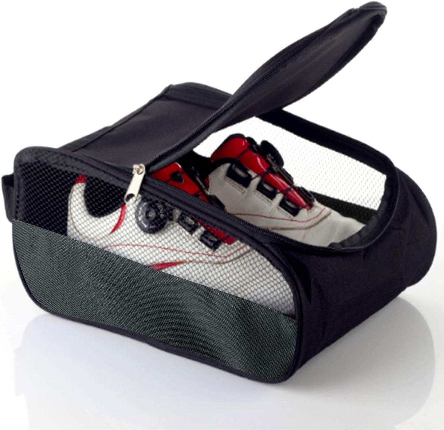 Golf Shoe Bag, Gray Golf Shoes Bags Men/Women Outdoor Zippered Carrier Bags with Ventilation Sport Shoes Bag Travel Shoe Bags (Grey)