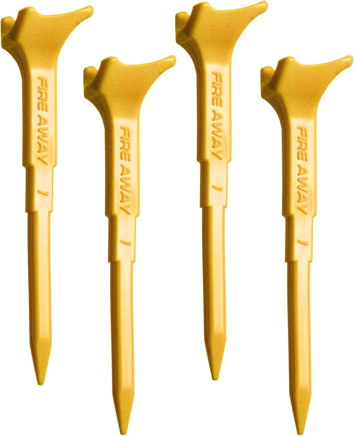 FIRE AWAY Premium Golf Tees, Reduced Ball Spin, Less Friction & Precision Height Markers for Perfect Trajectory, Made of Special Unbreakable Plastic Nylon Blend
