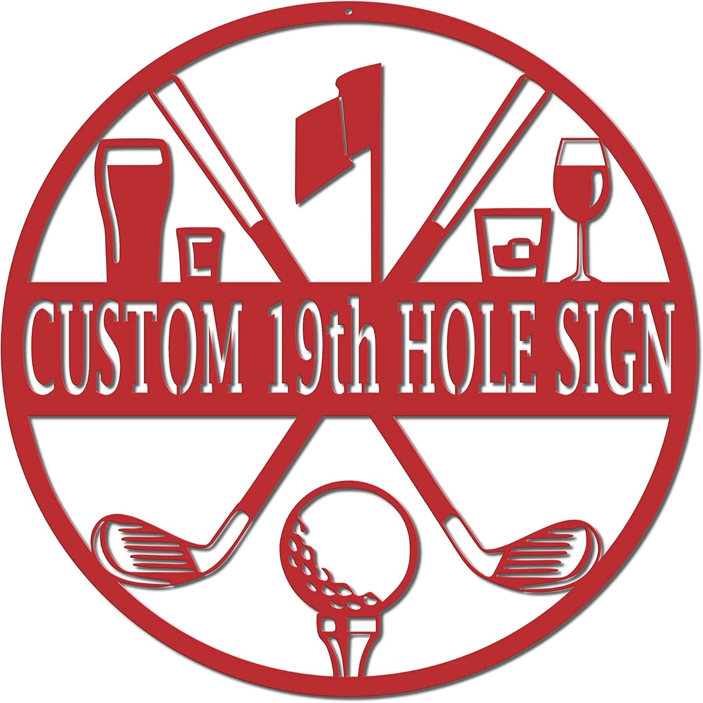 19th Hole Custom Golf Sign