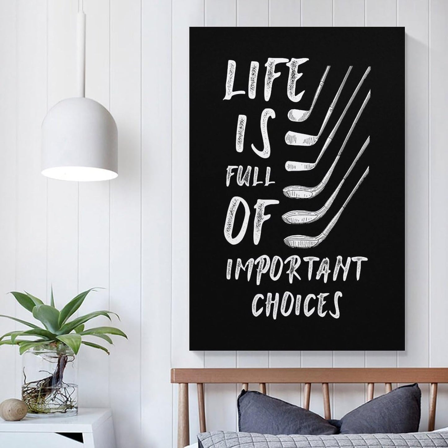 Golf Gift Sport Minimalist Wall Art Poster Canvas Painting And Wall Art Pictures Are Used For Room Aesthetics And Decoration 08x12inch(20x30cm)