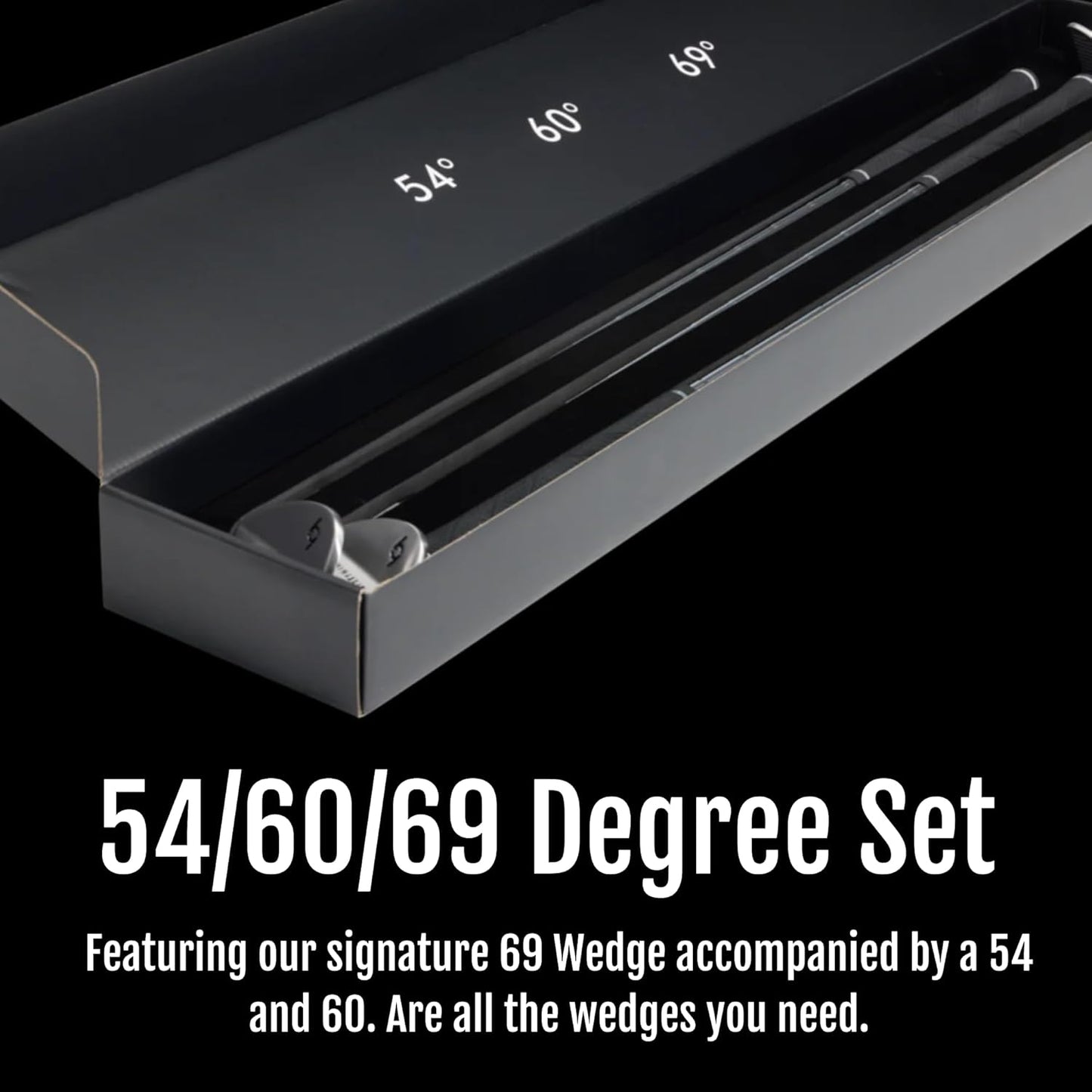 Golf Wedge Set for Men & Women (54/60/69 Set) by 69 Degree Golf | Lob, Sand & Pitching Wedges | Length 35" Steel Shaft