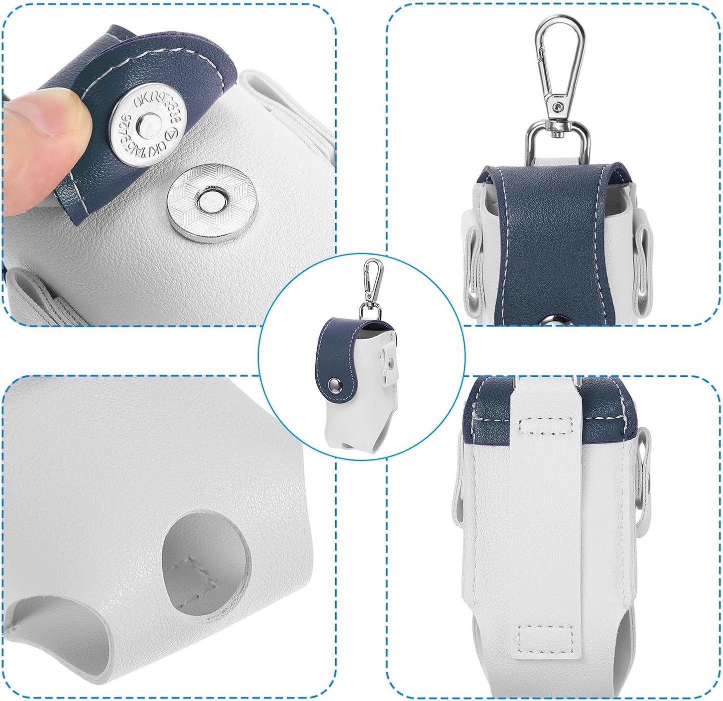 PATIKIL Golf Ball Waist Bag, Golf Ball Carry Pouch with Tee Holder, Buckle, Clip for Women Men Belt Golf Storage