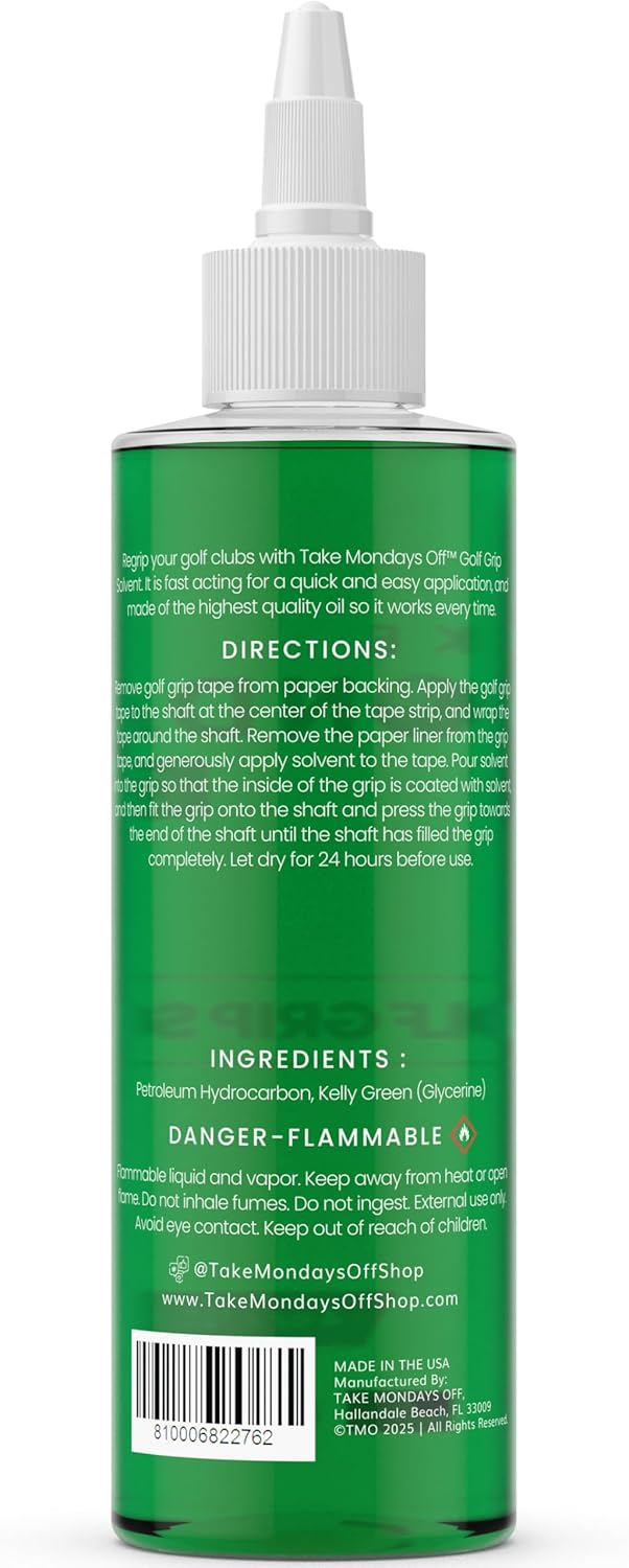 Golf Grip Solvent (4 oz) - Professional Grip Solvent for Regripping Golf Clubs
